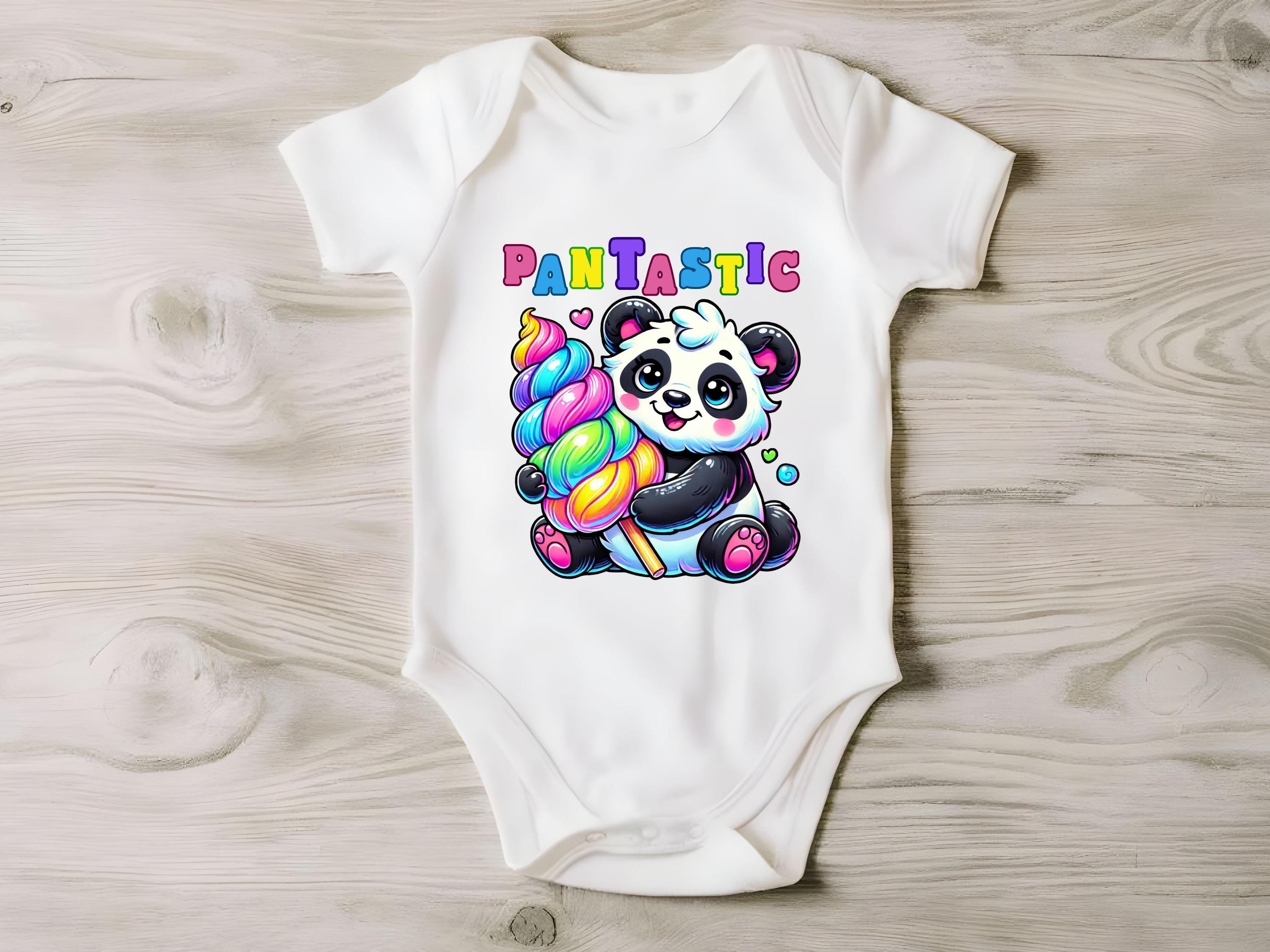 Pantastic Rainbow Cotton Candy Panda PNG
