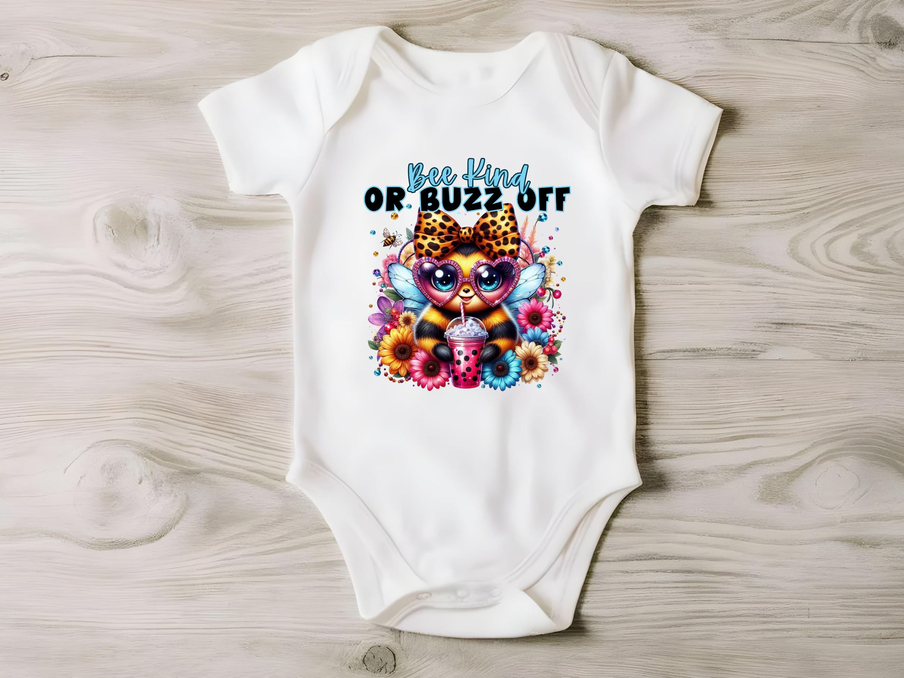 Bee Kind or Buzz Off Cute Honey Bee PNG