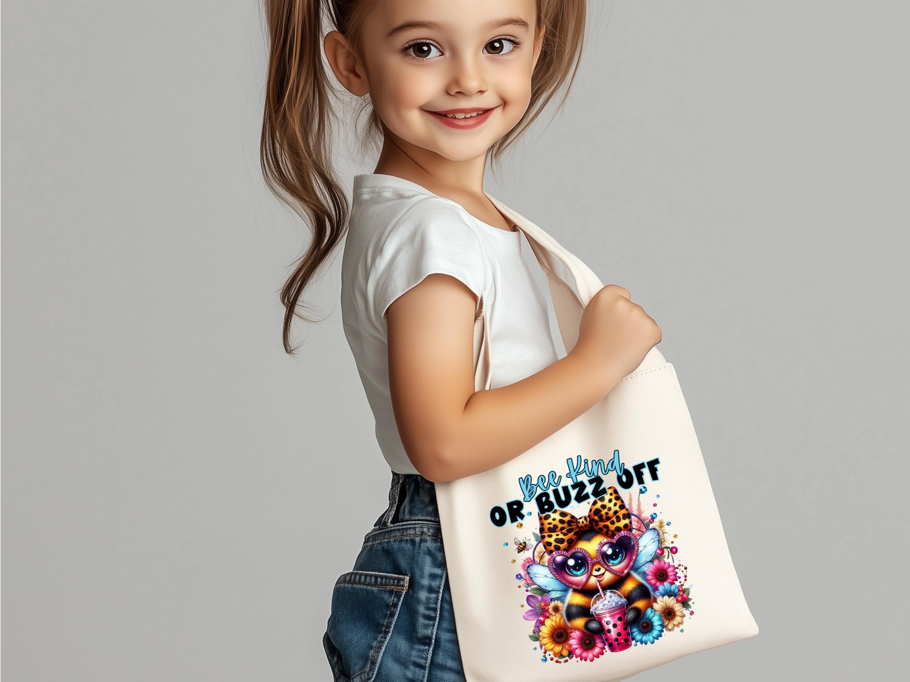Bee Kind or Buzz Off Cute Honey Bee PNG