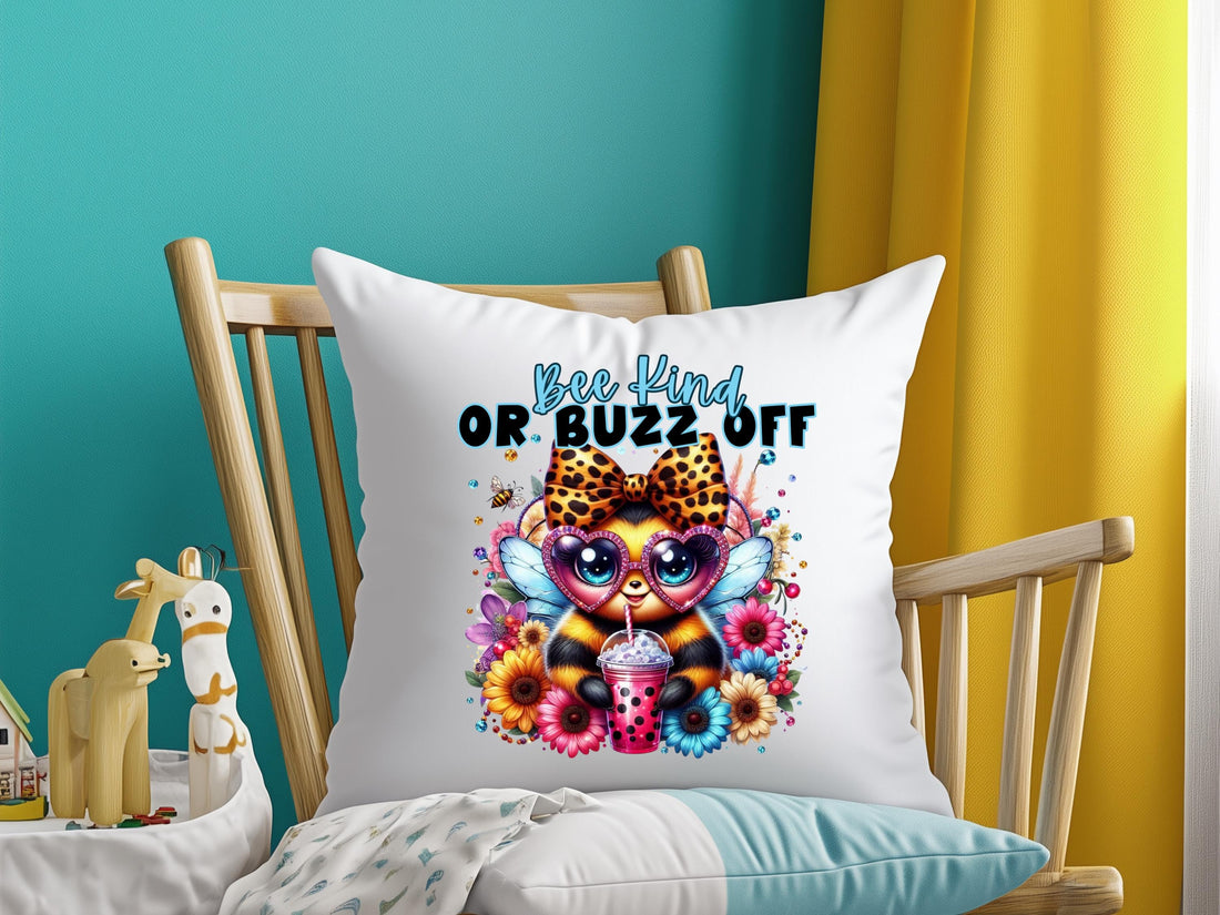 Bee Kind or Buzz Off Cute Honey Bee PNG