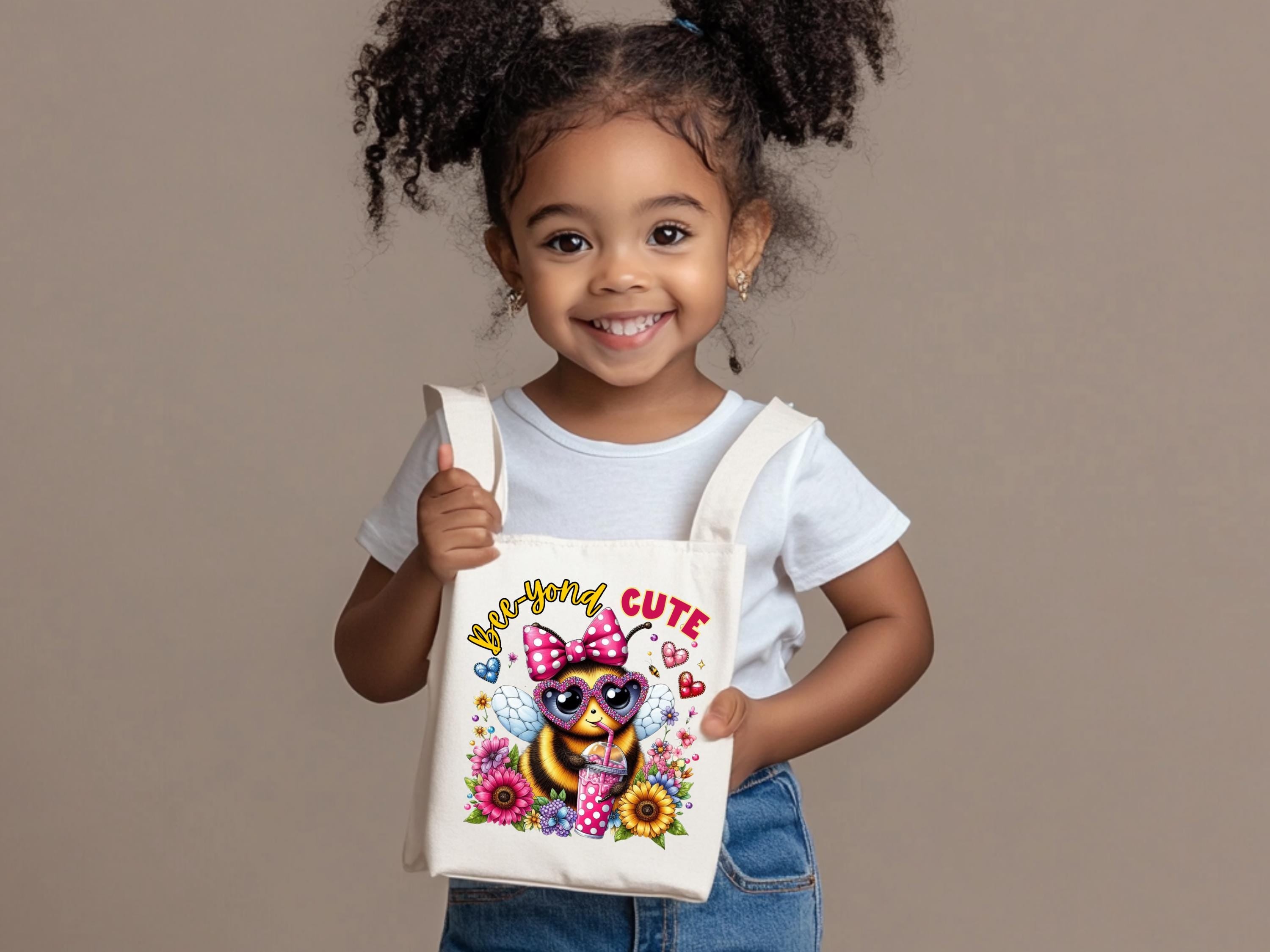 Bee-Yond Cute Funny Honey Bee Coquette Bow PNG