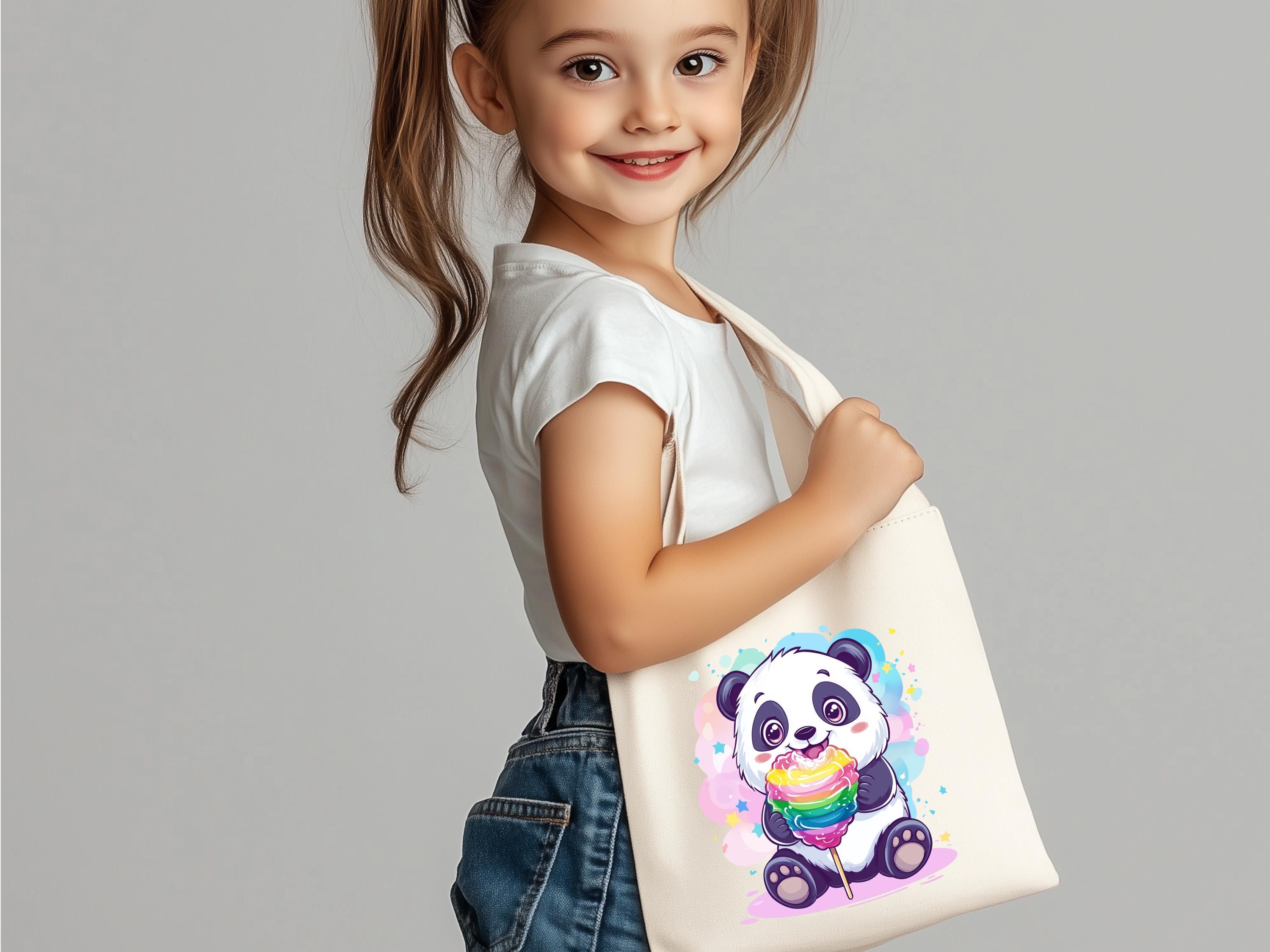 Panda Cotton Candy Two PNG