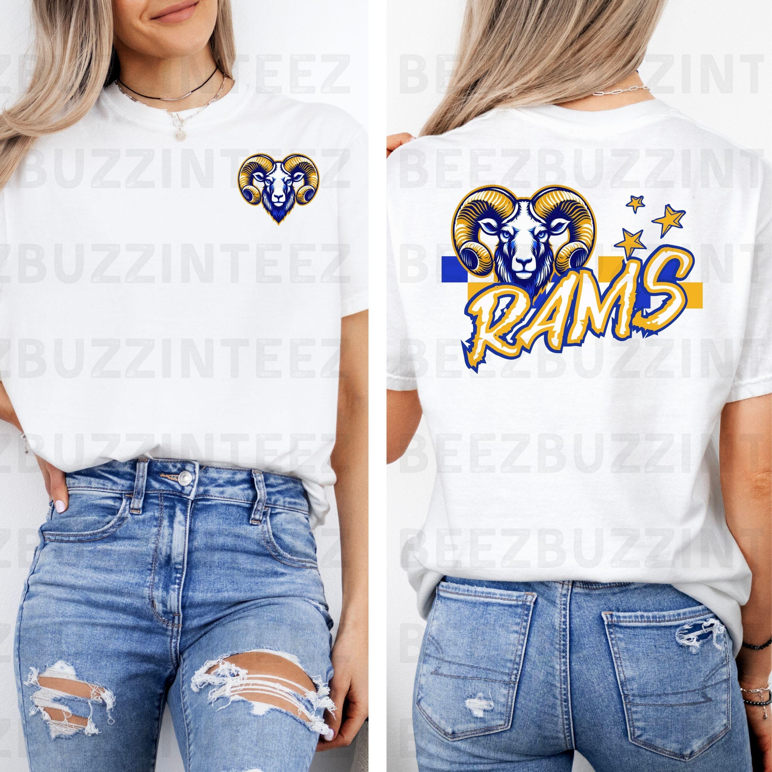 Rams Trendy Checker Design With Star Elements PNG