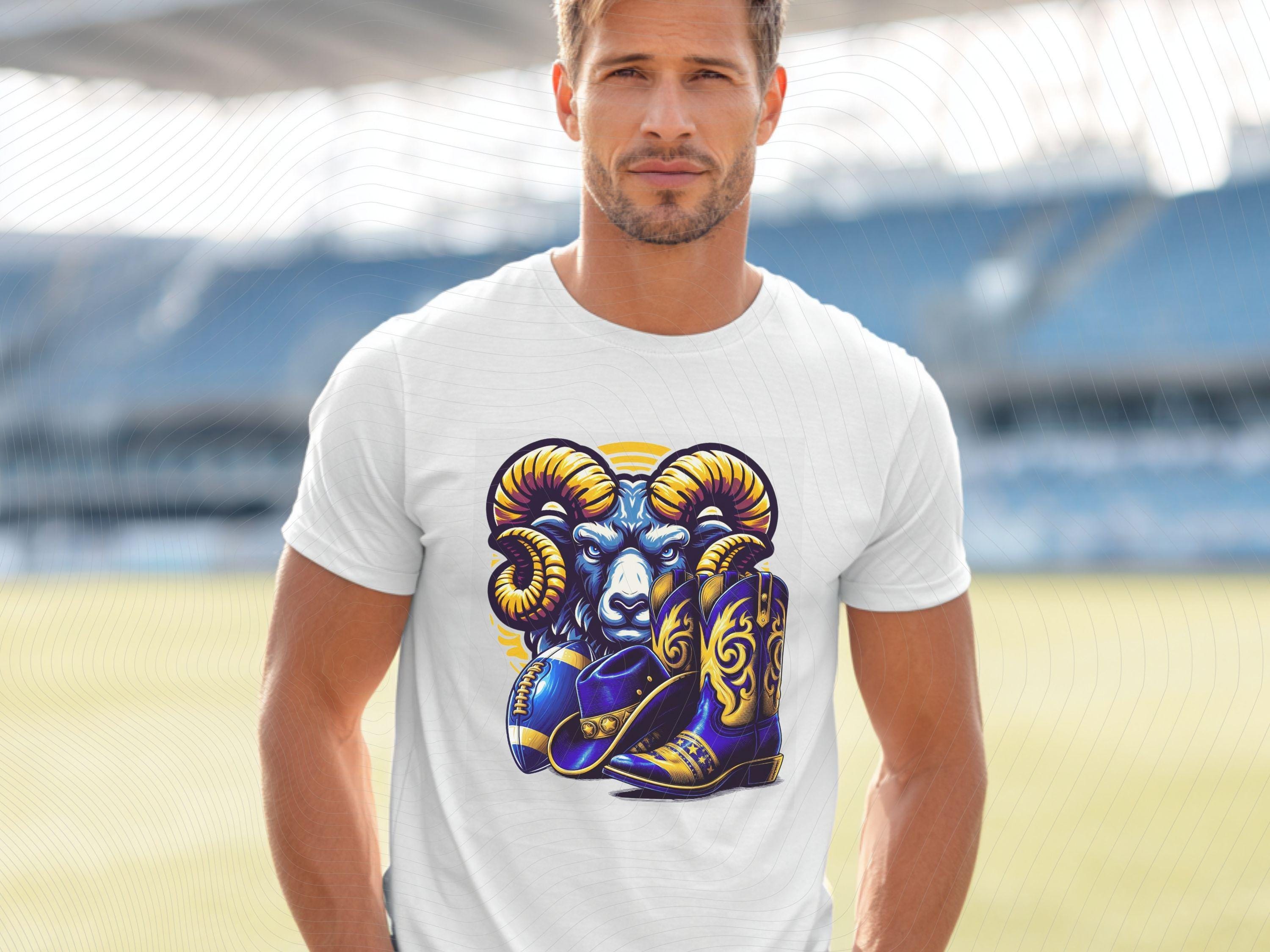 Ram Western Boot, Hat, & Basketball Graphic PNG