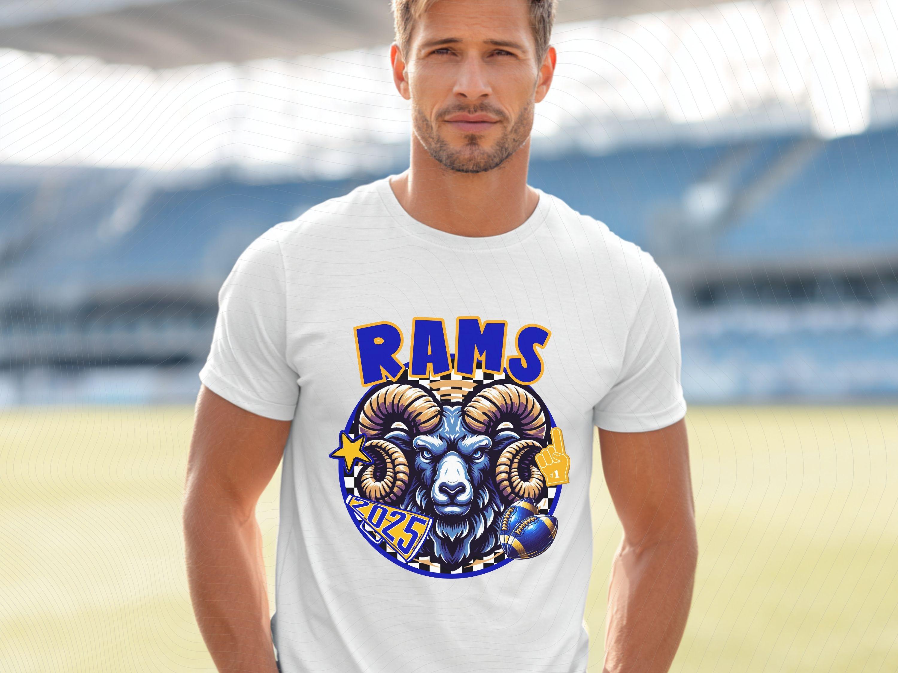 Rams Spirit Circle Check Design PNG