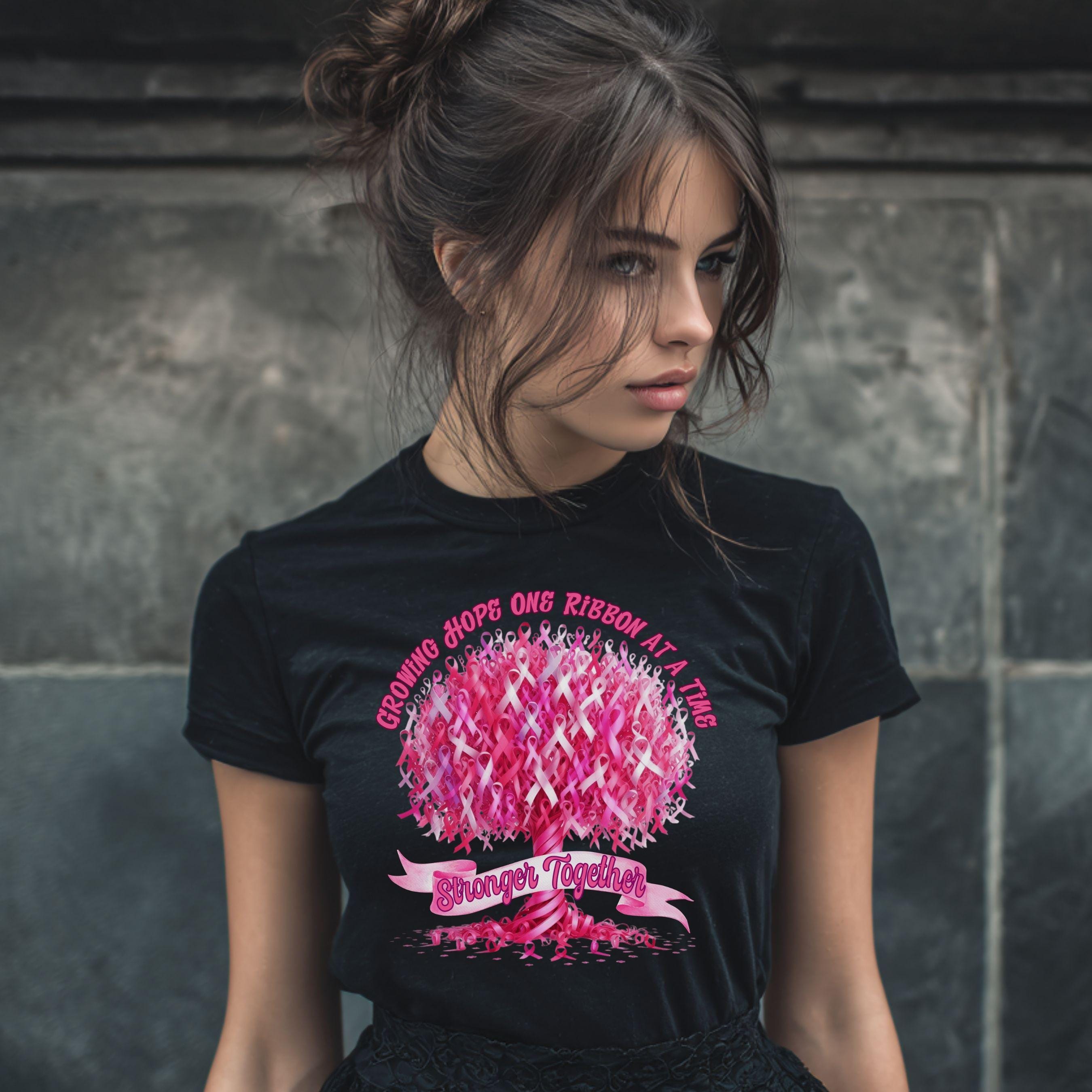 Custom Breast Cancer Awareness Tree Ribbon Canva Editable PDF Link