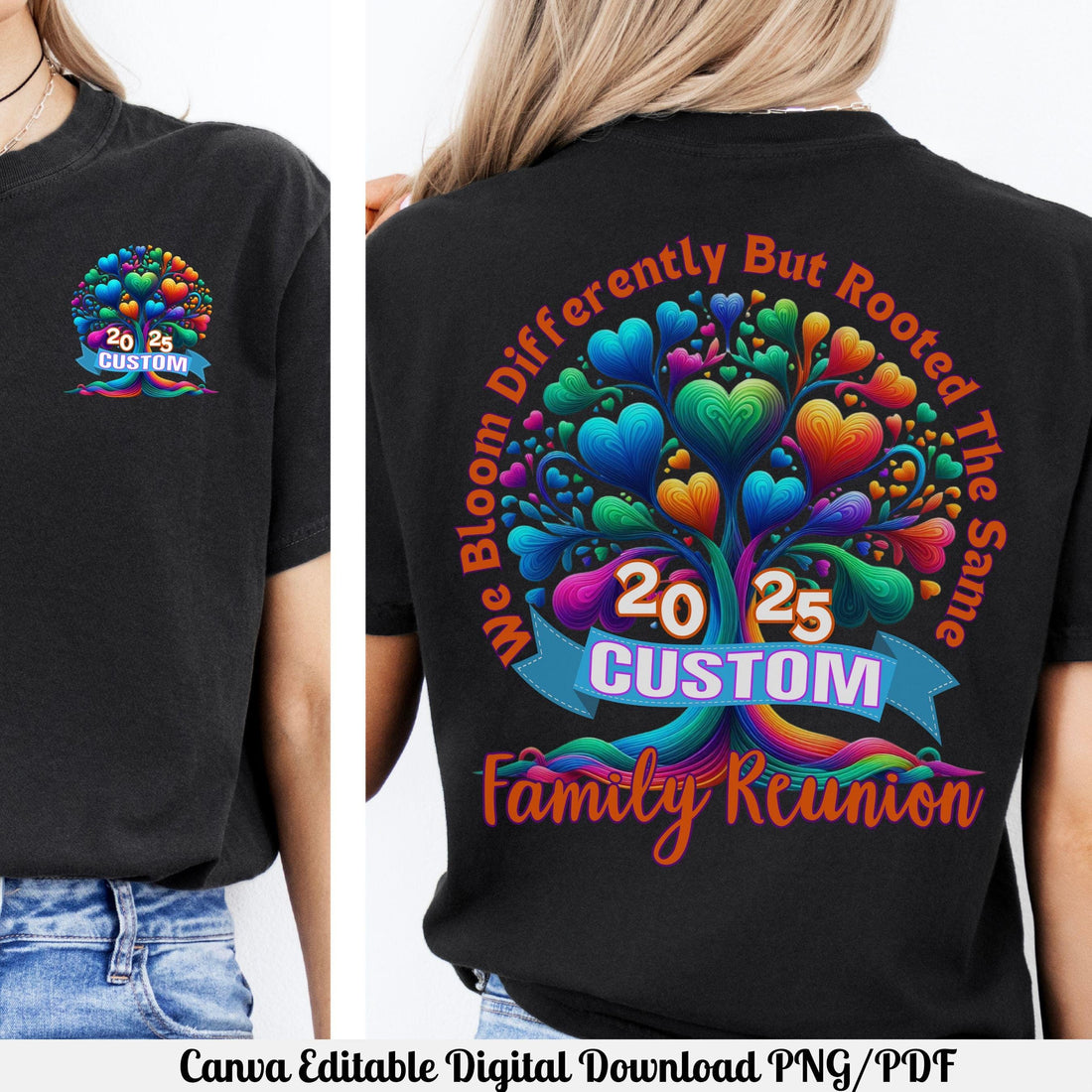 Custom Family Reunion Shirt Editable Canva PDF