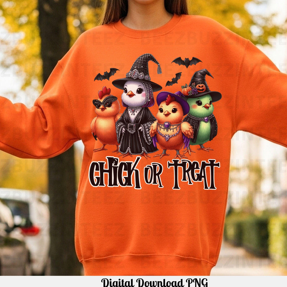Chick or Treat Cute Halloween Chicks PNG