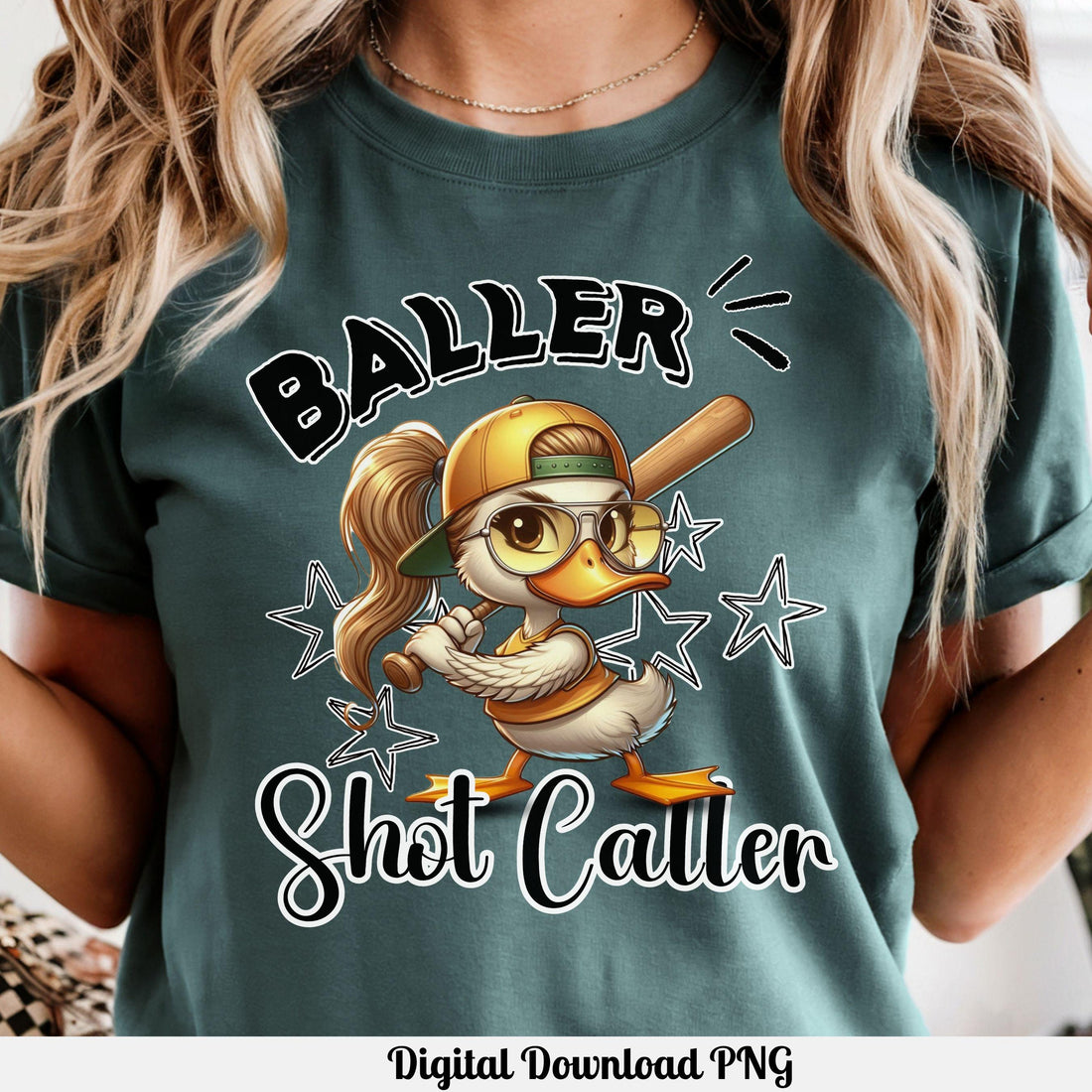 Baller Shot Caller Cute Duck PNG