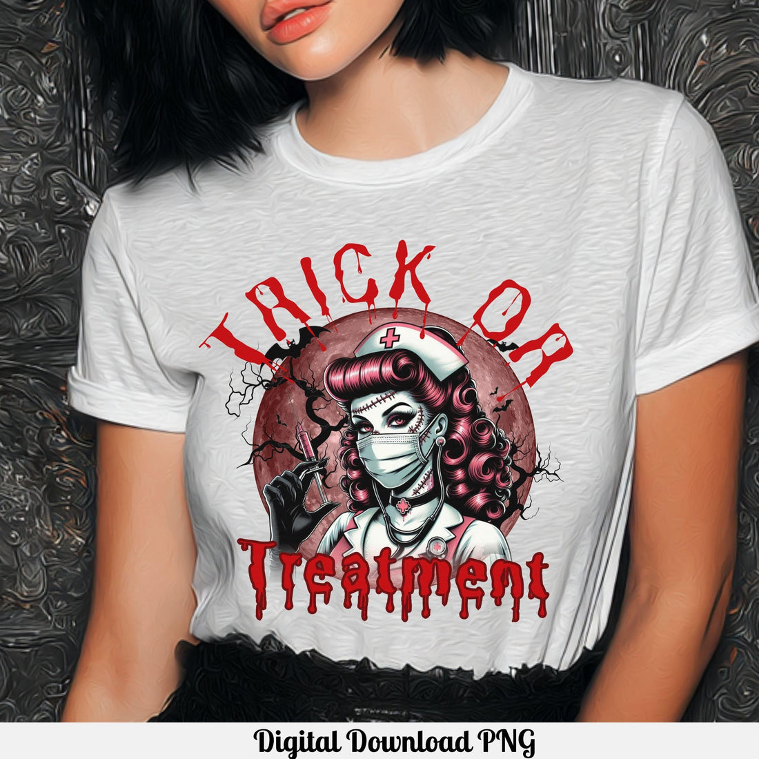 Trick or Treatment Halloween Nurse PNG