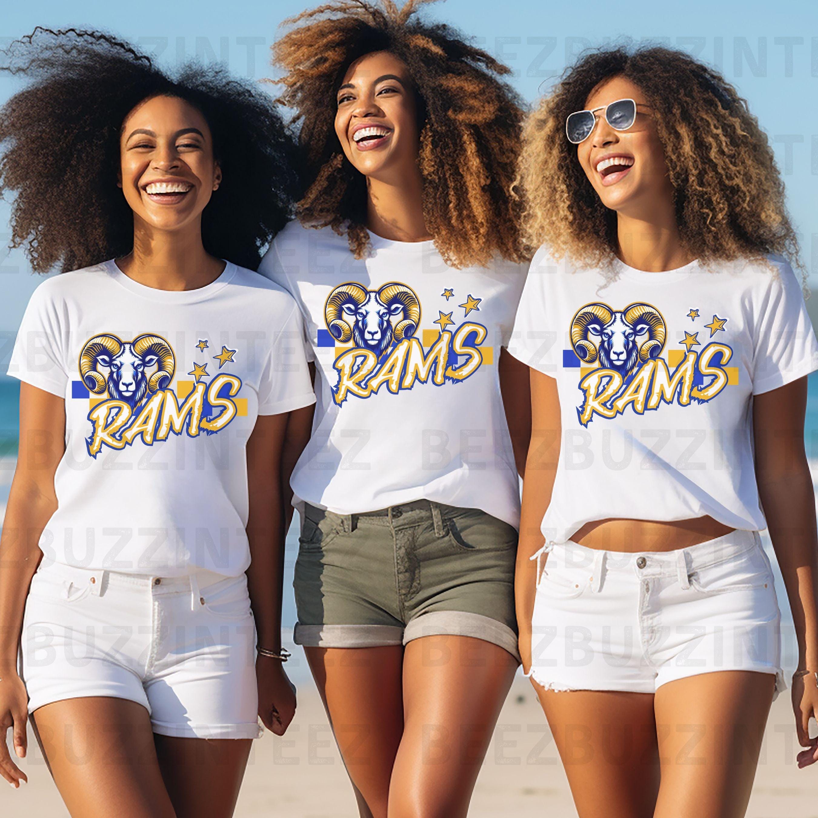 Rams Trendy Checker Design With Star Elements PNG