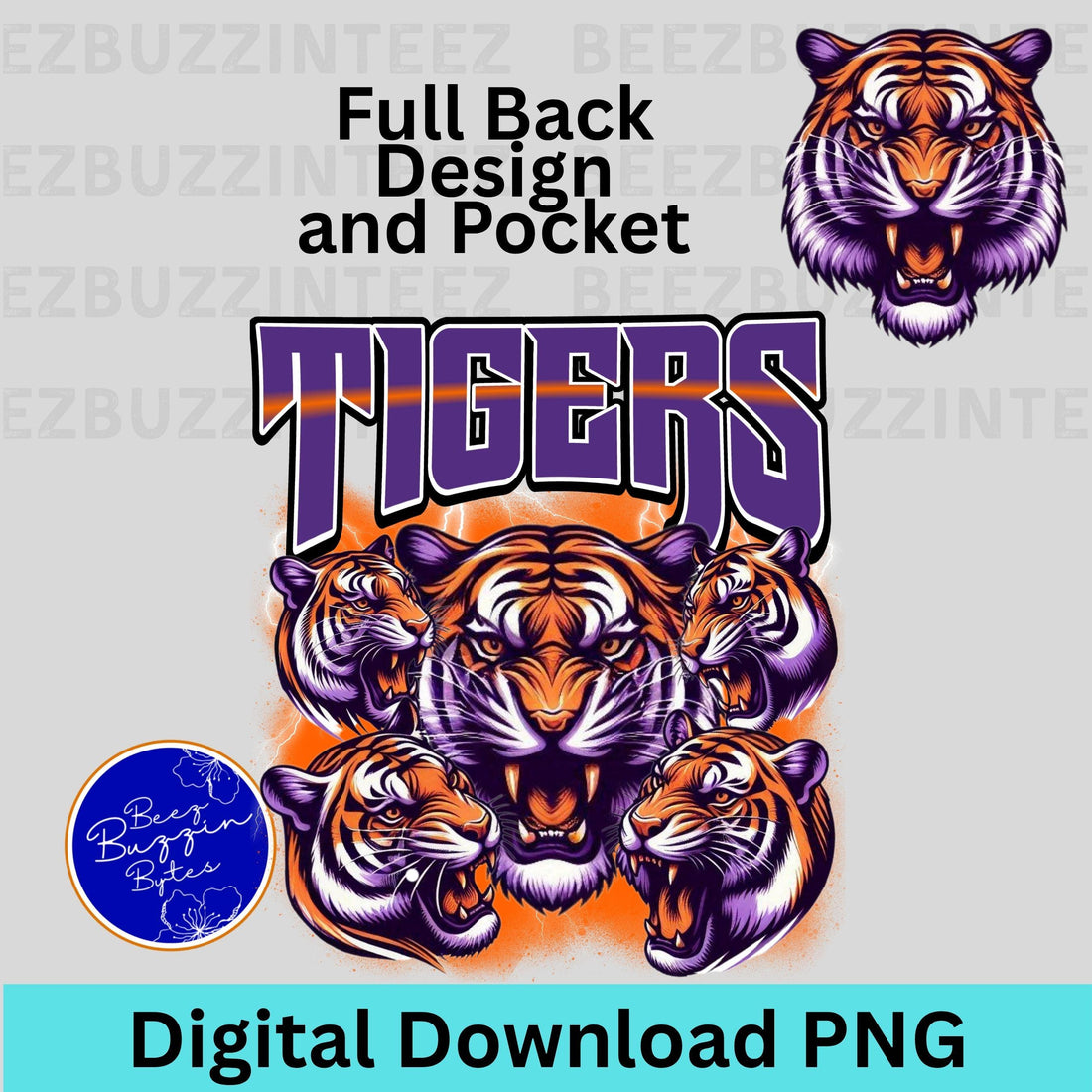 Tigers Fierce Graphic Design PNG