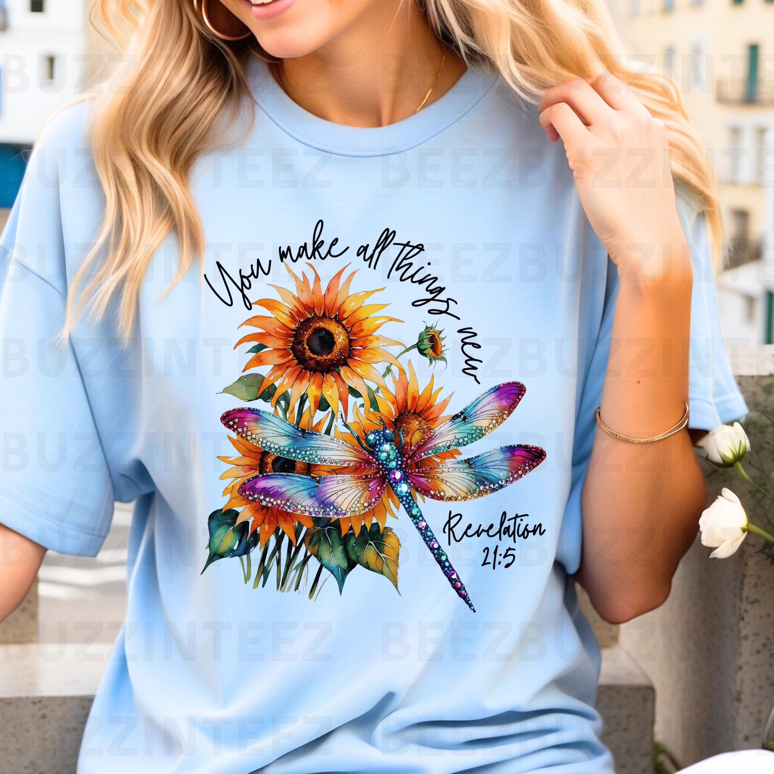 You Make All Things New Inspirational Revelation 21:5 Bible Verse PNG