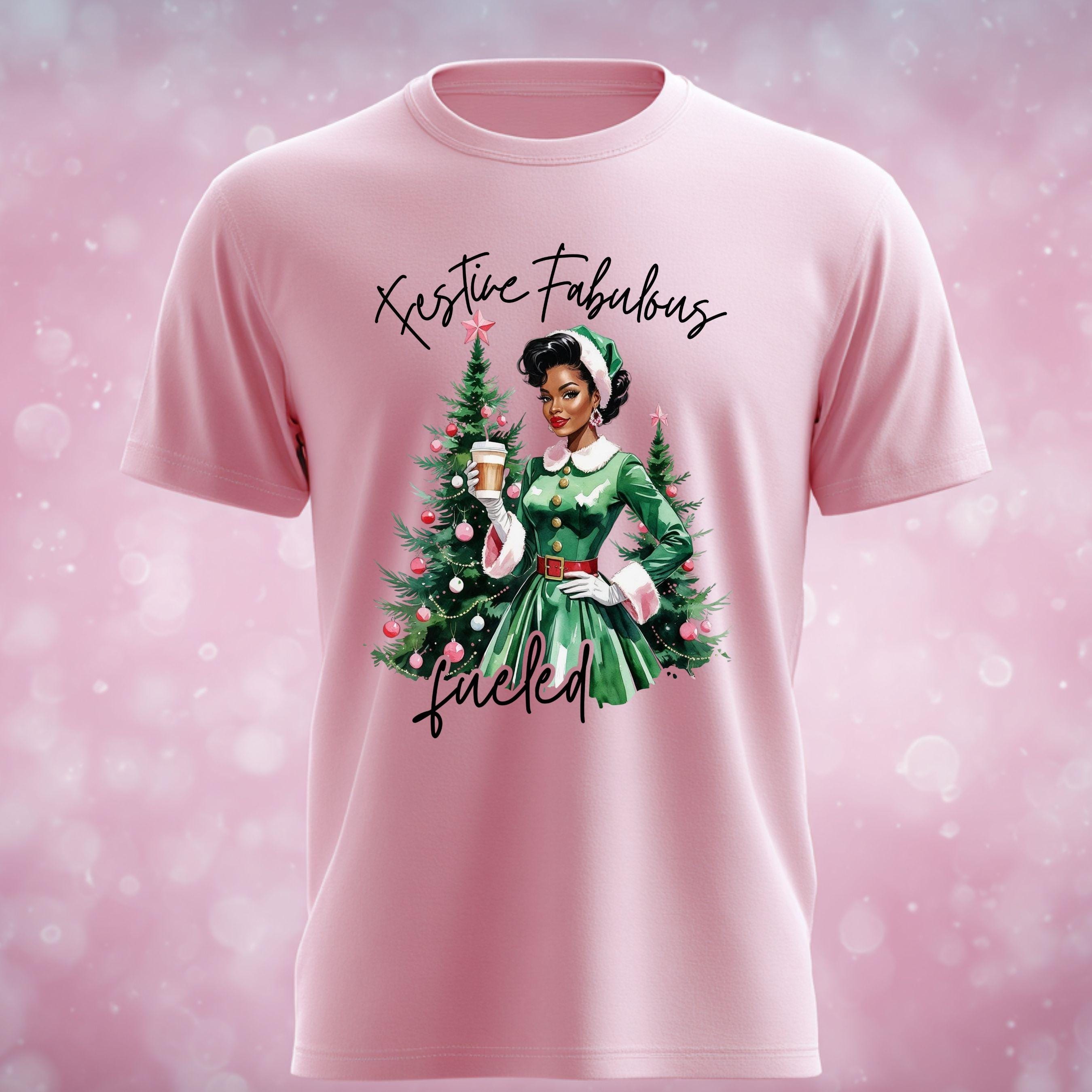 Festive Fabulous Fueled Melanin Coffee Lover PNG,