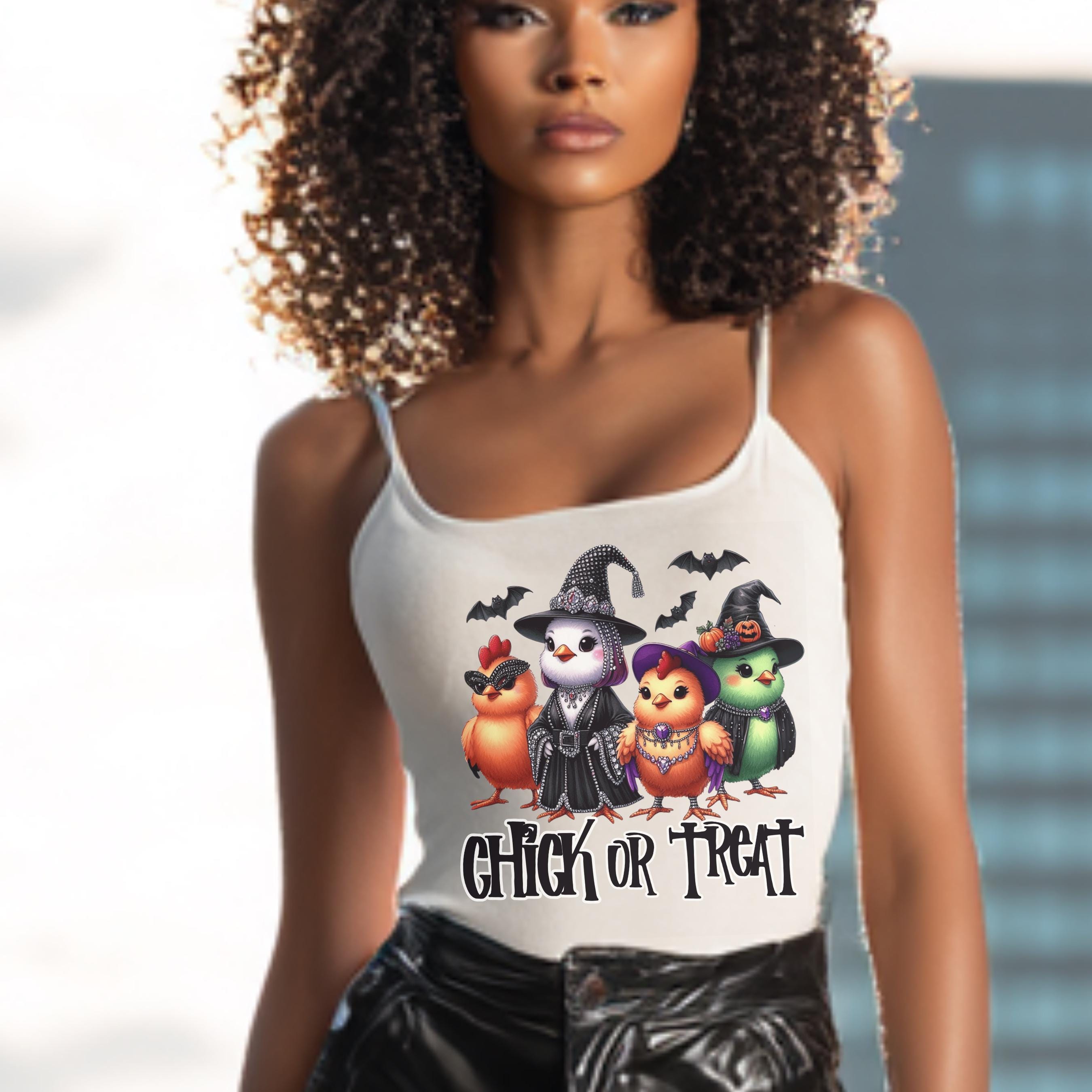 Chick or Treat Cute Halloween Chicks PNG
