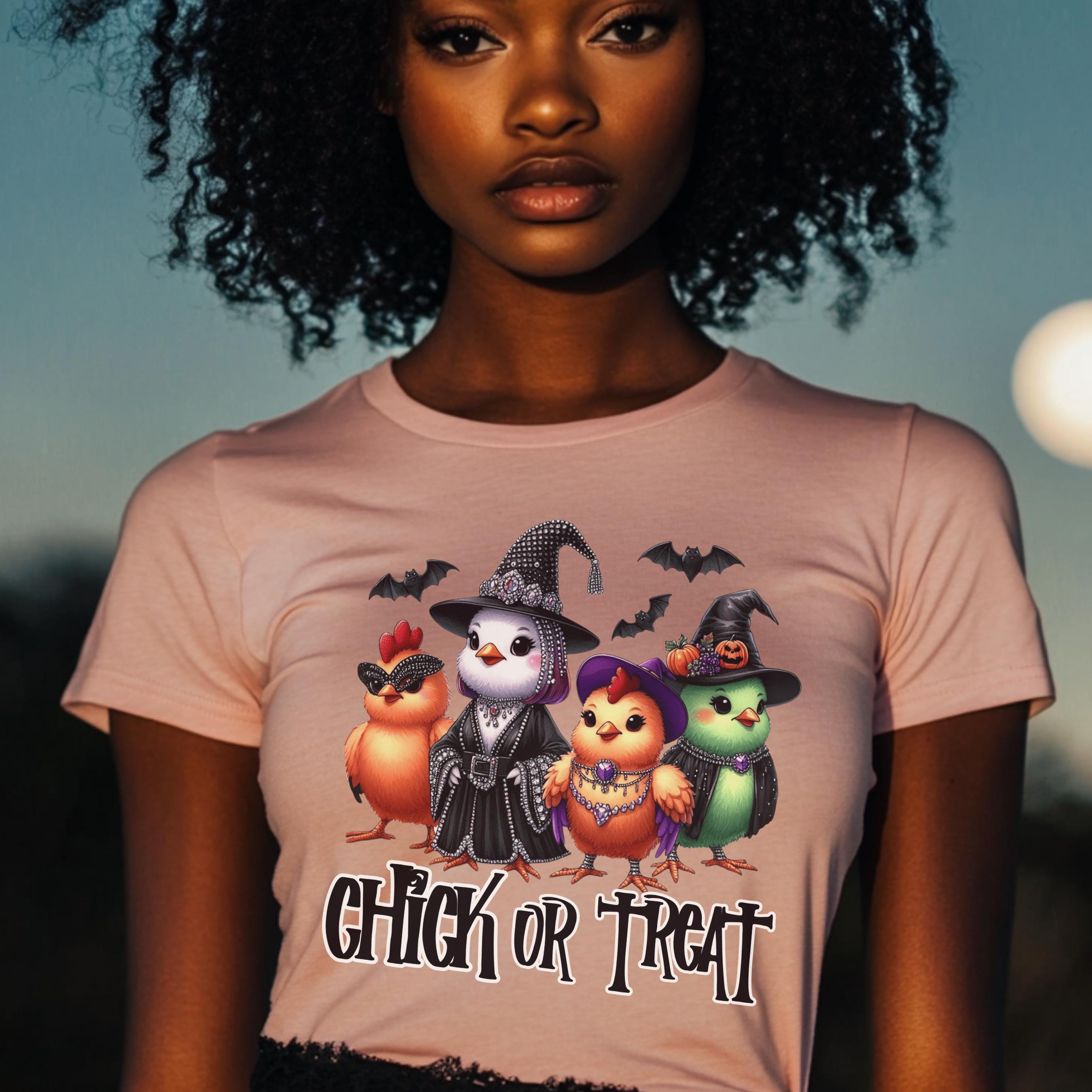 Chick or Treat Cute Halloween Chicks PNG