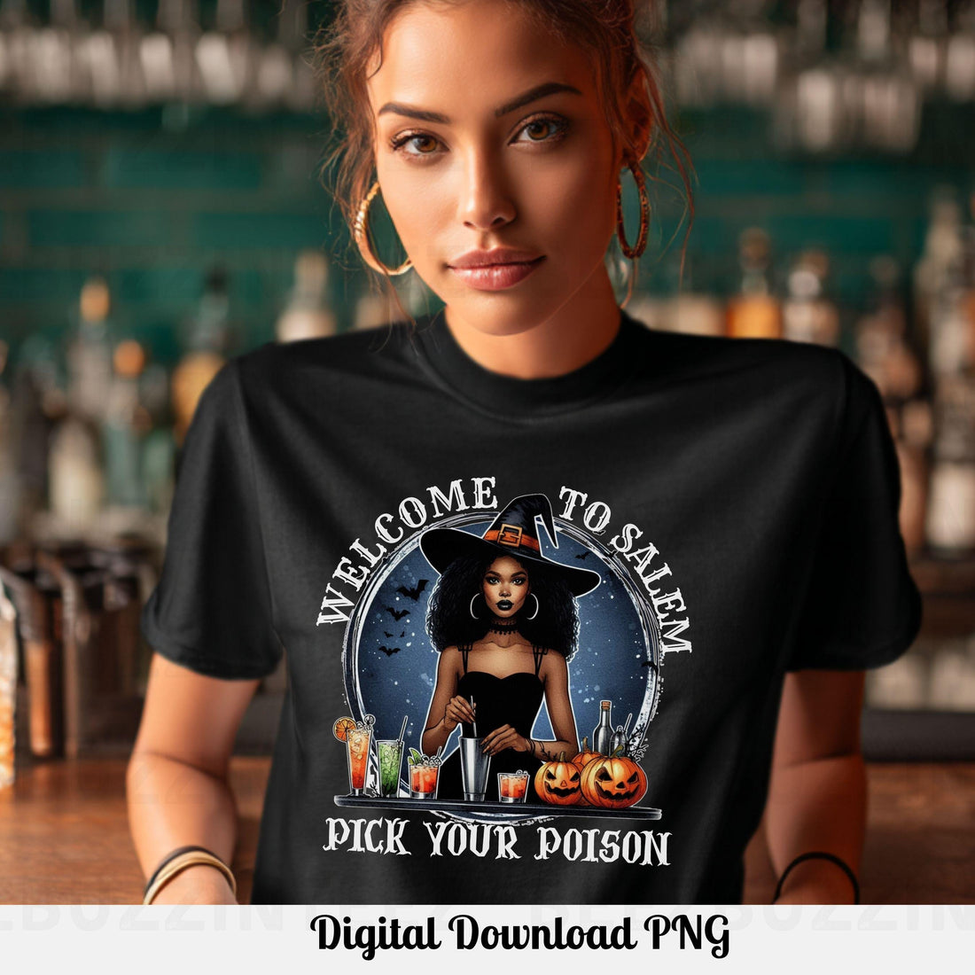 Welcome to Salem Witch Halloween Shirt PNG