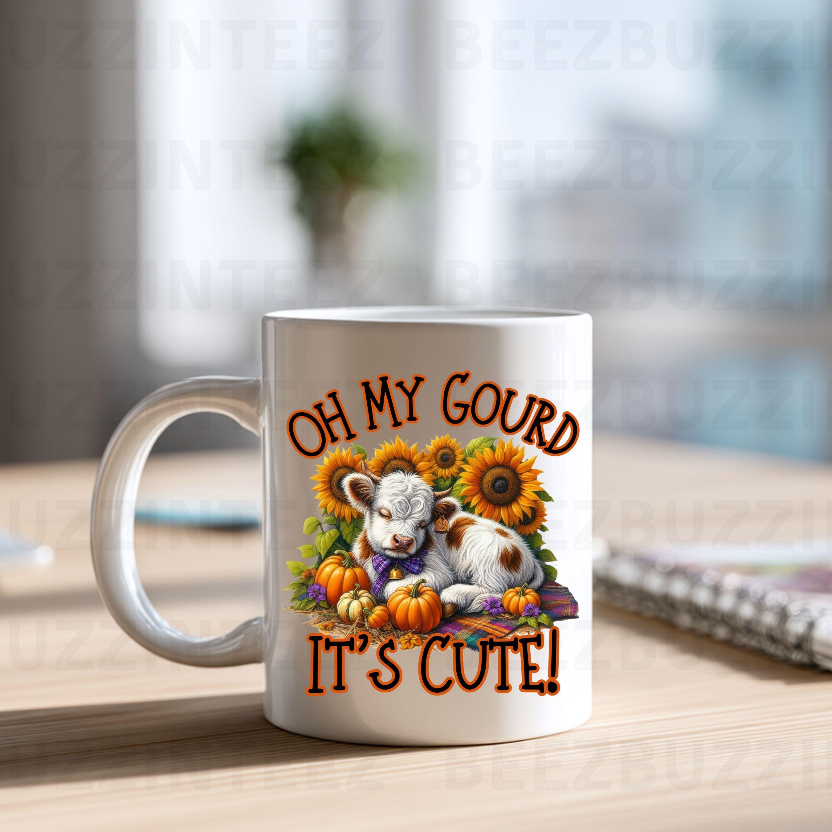 Oh My Gourd It’s Cute Highland Cow PNG