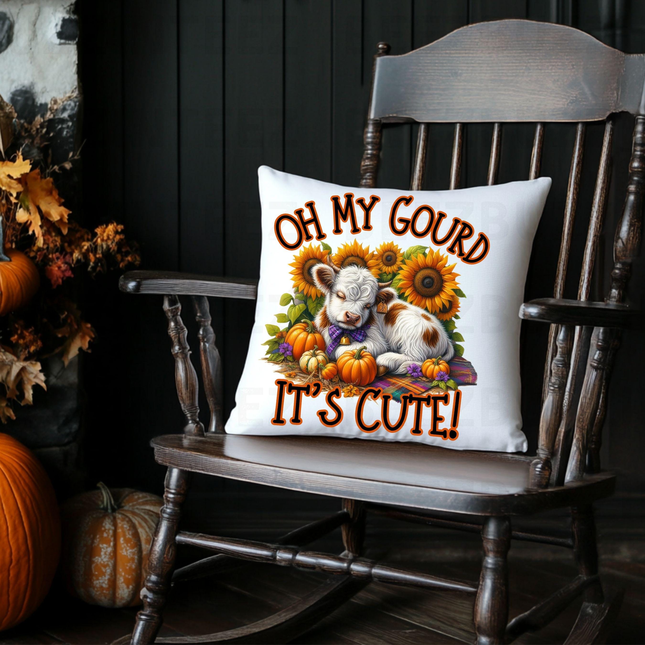 Oh My Gourd It’s Cute Highland Cow PNG