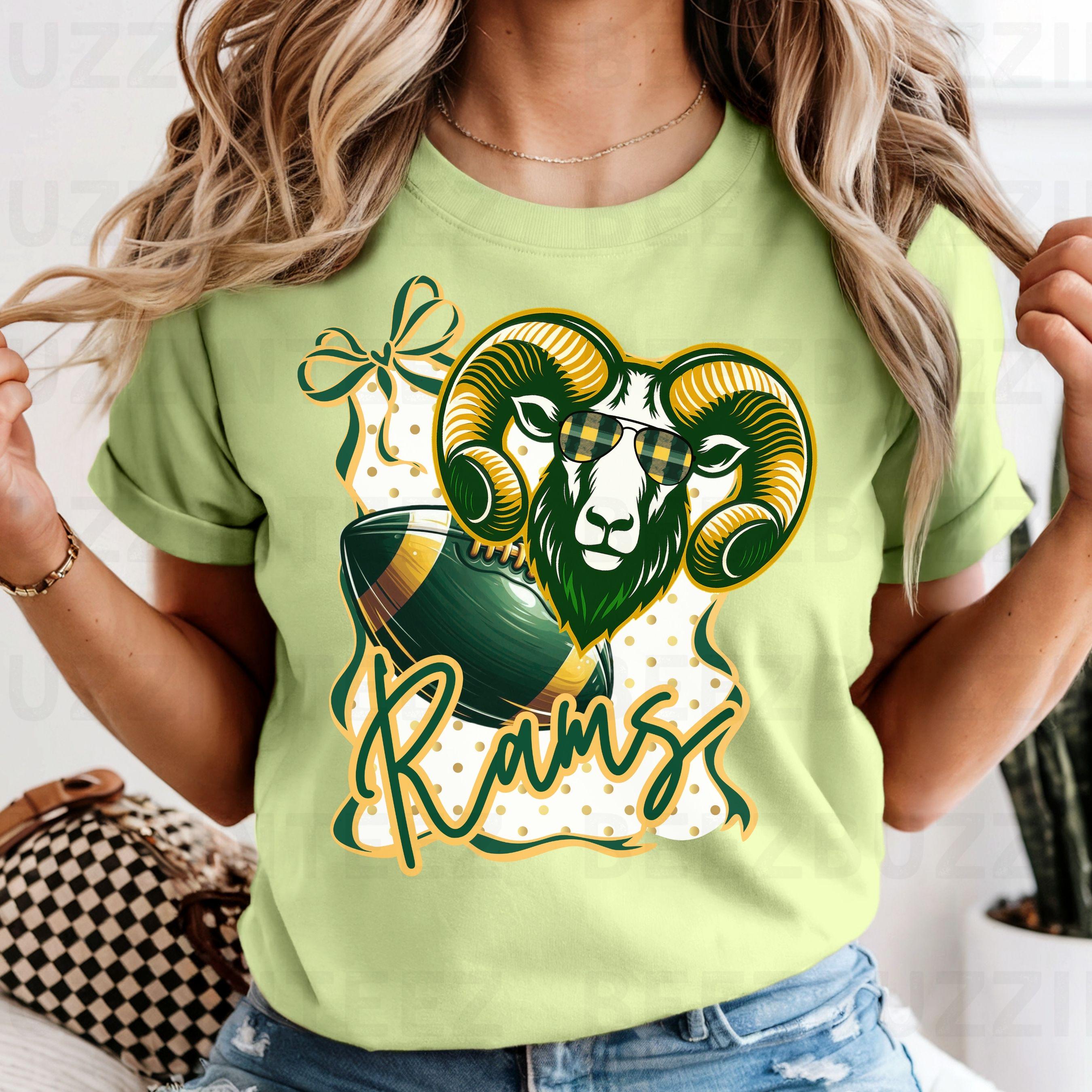 Rams Cool Coquette Bow Polka Dot Design PNG