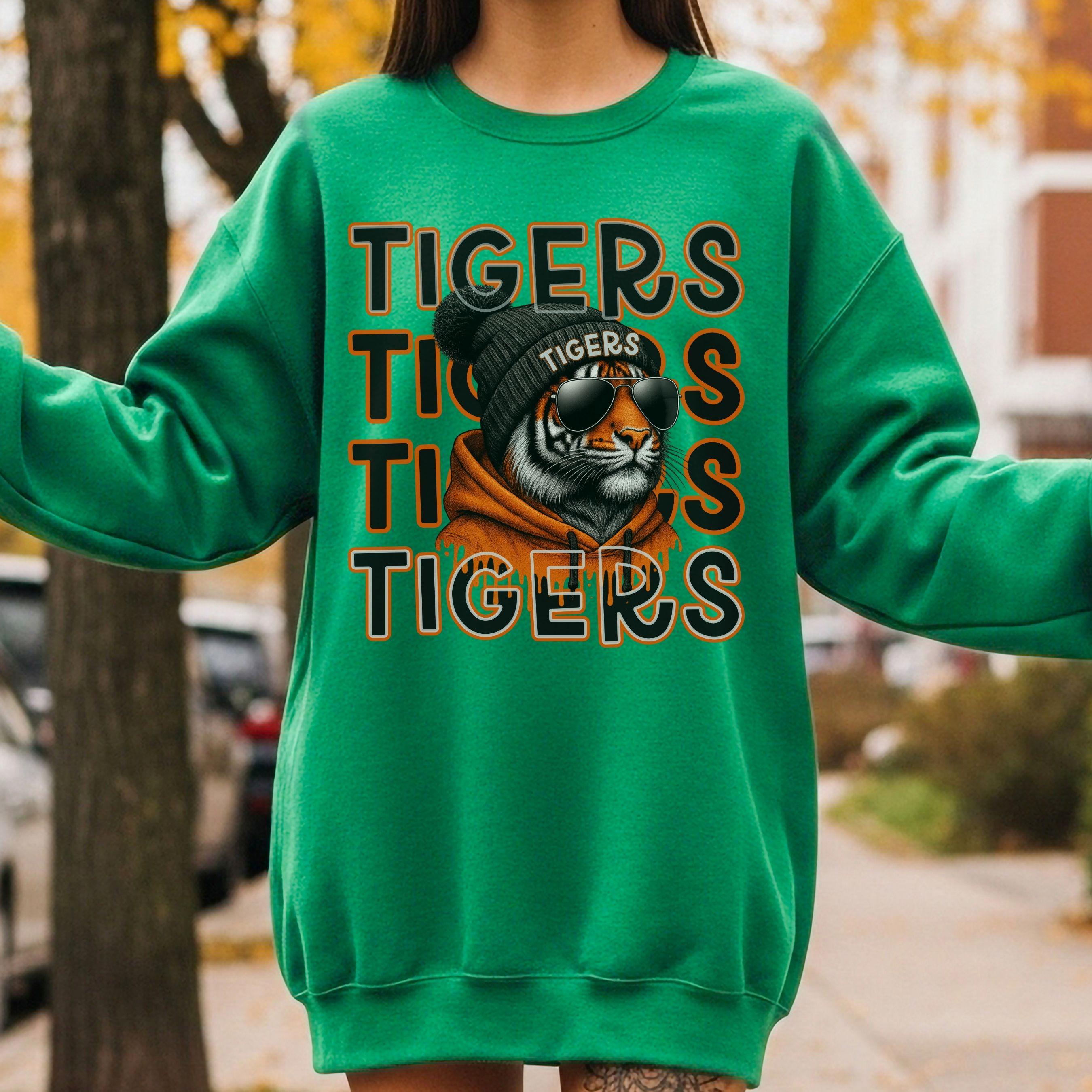 Tigers Repeat Cool Football PNG Black Orange