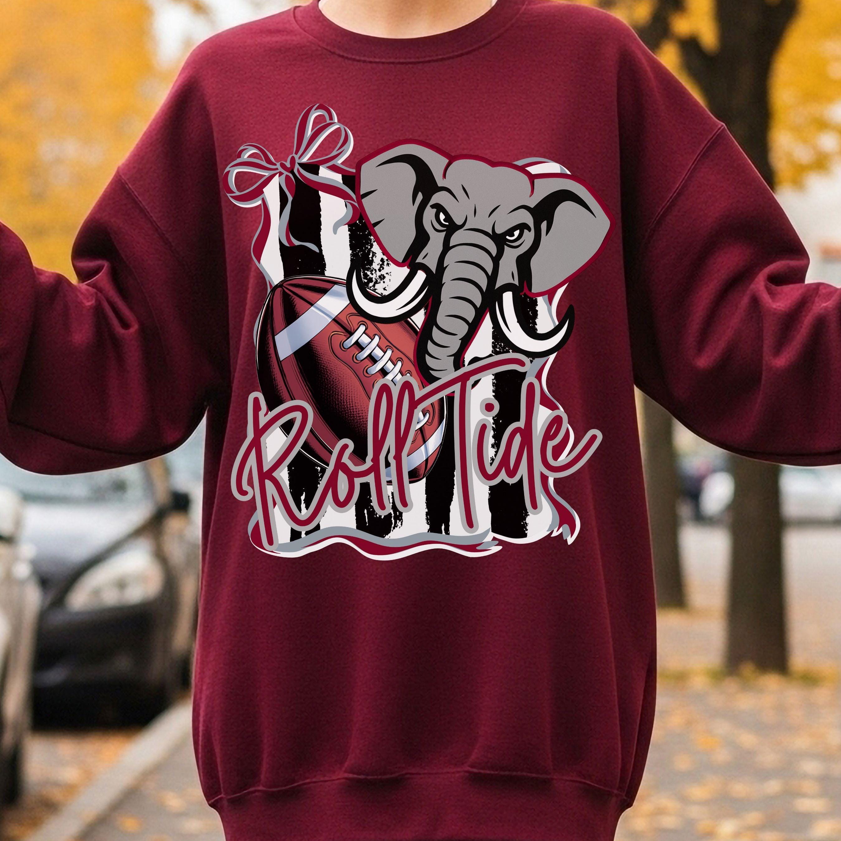 Roll Tide Coquette Bow Stripe DesignFootball PNG
