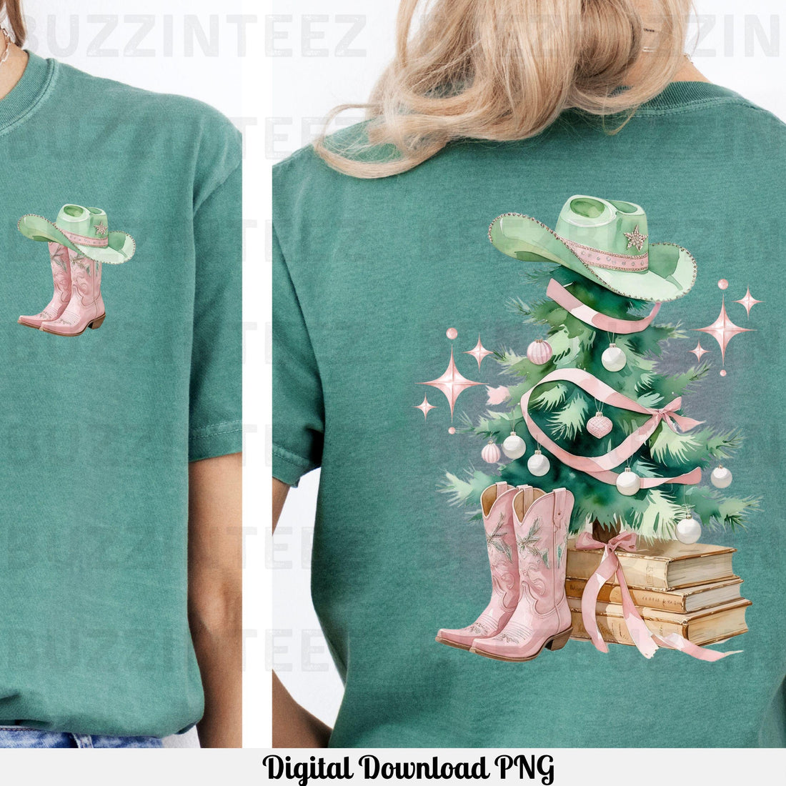 Christmas Pink Western Holiday Pink Boots PNG