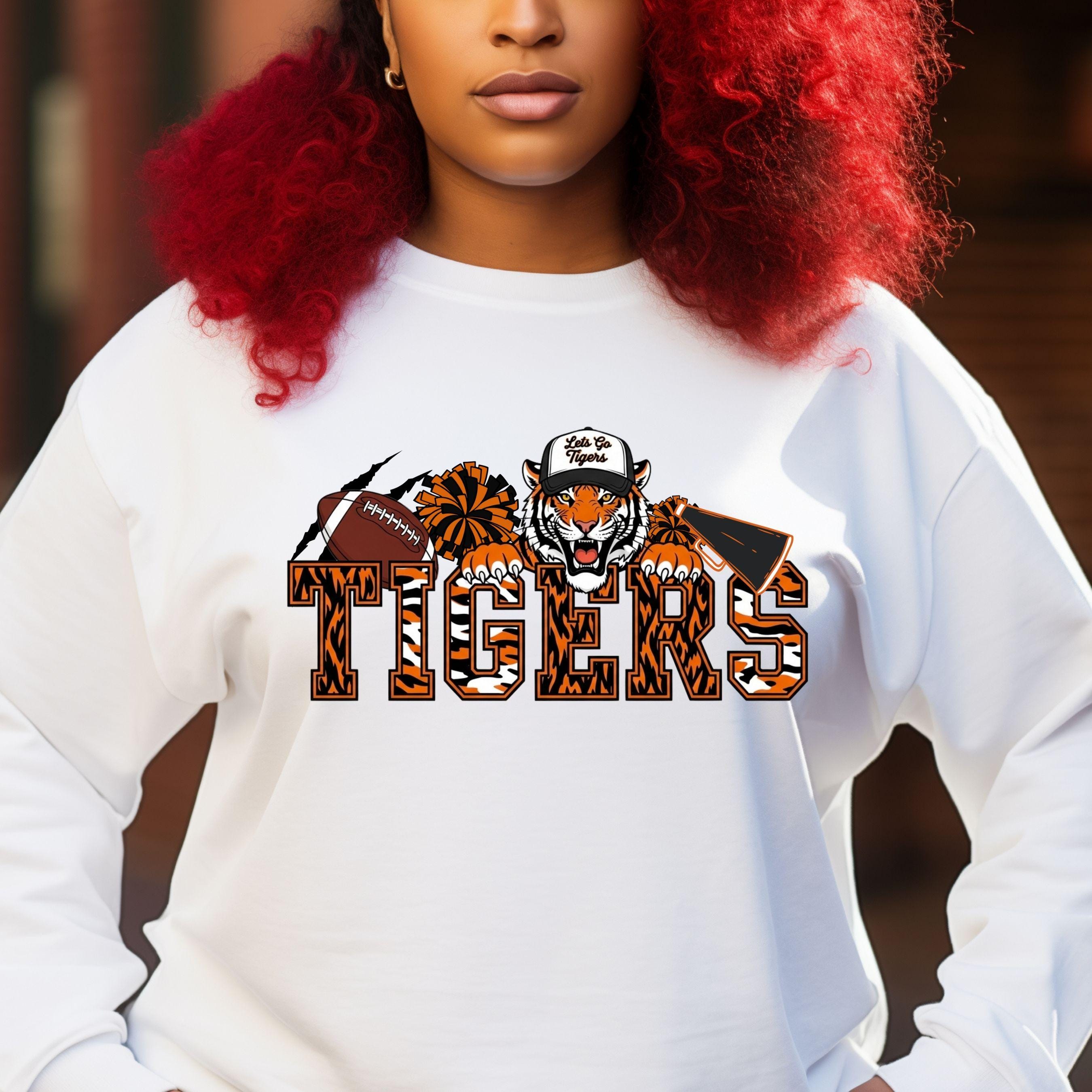 Tigers Cheer Football PNG Orange Black