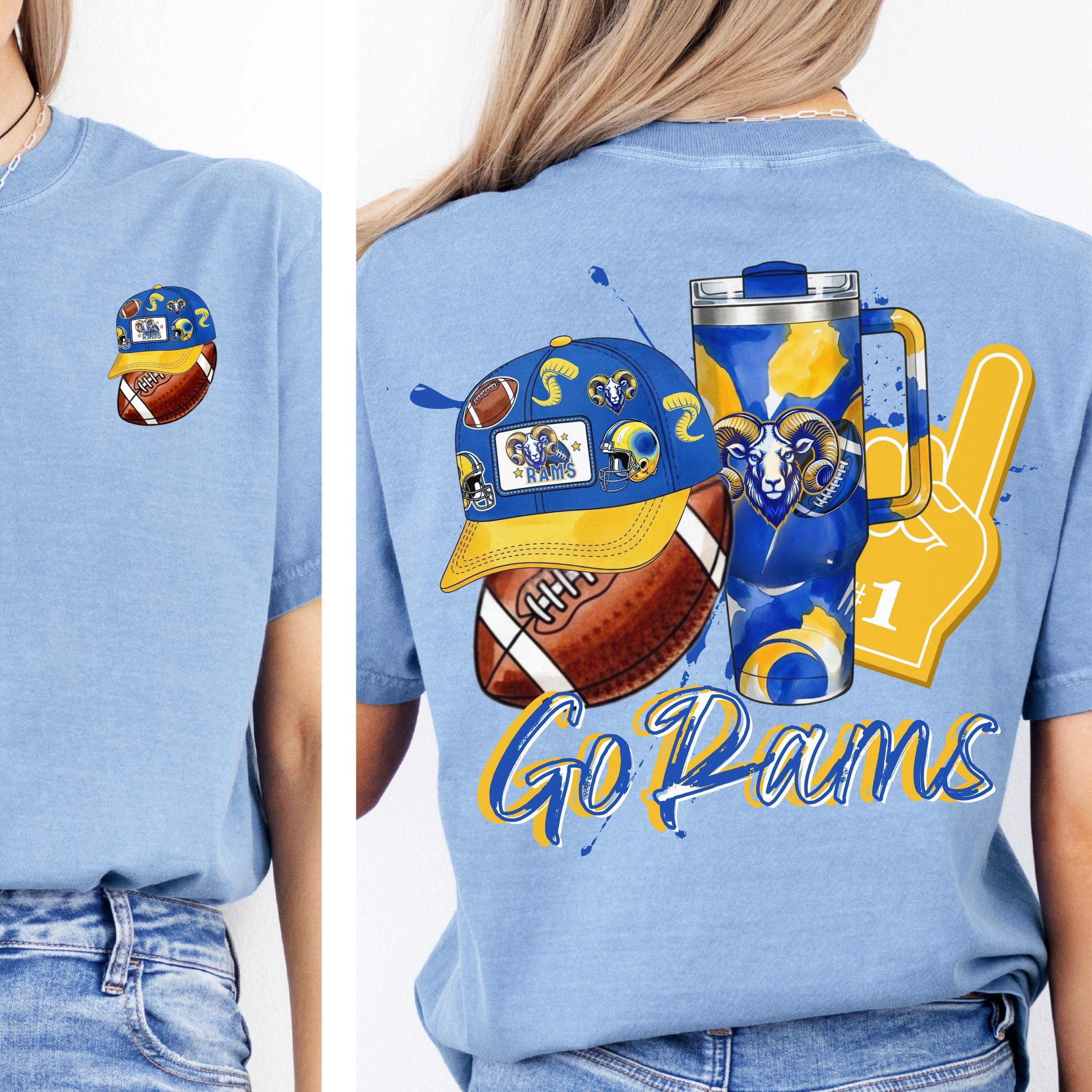 Go Rams Stylish Hat Tumbler Essential Design PNG