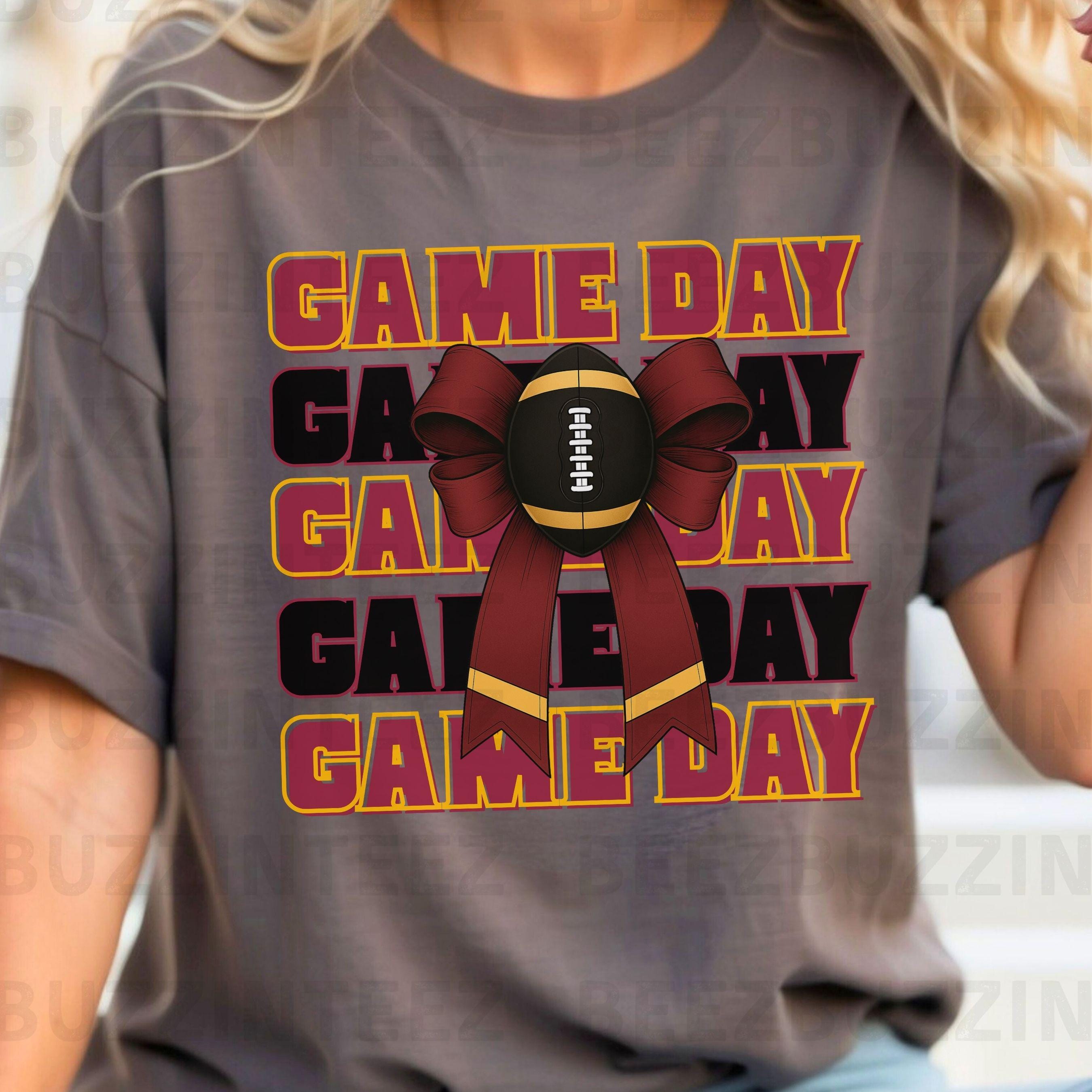 Game Day Football Bow 32 Bundle PNG