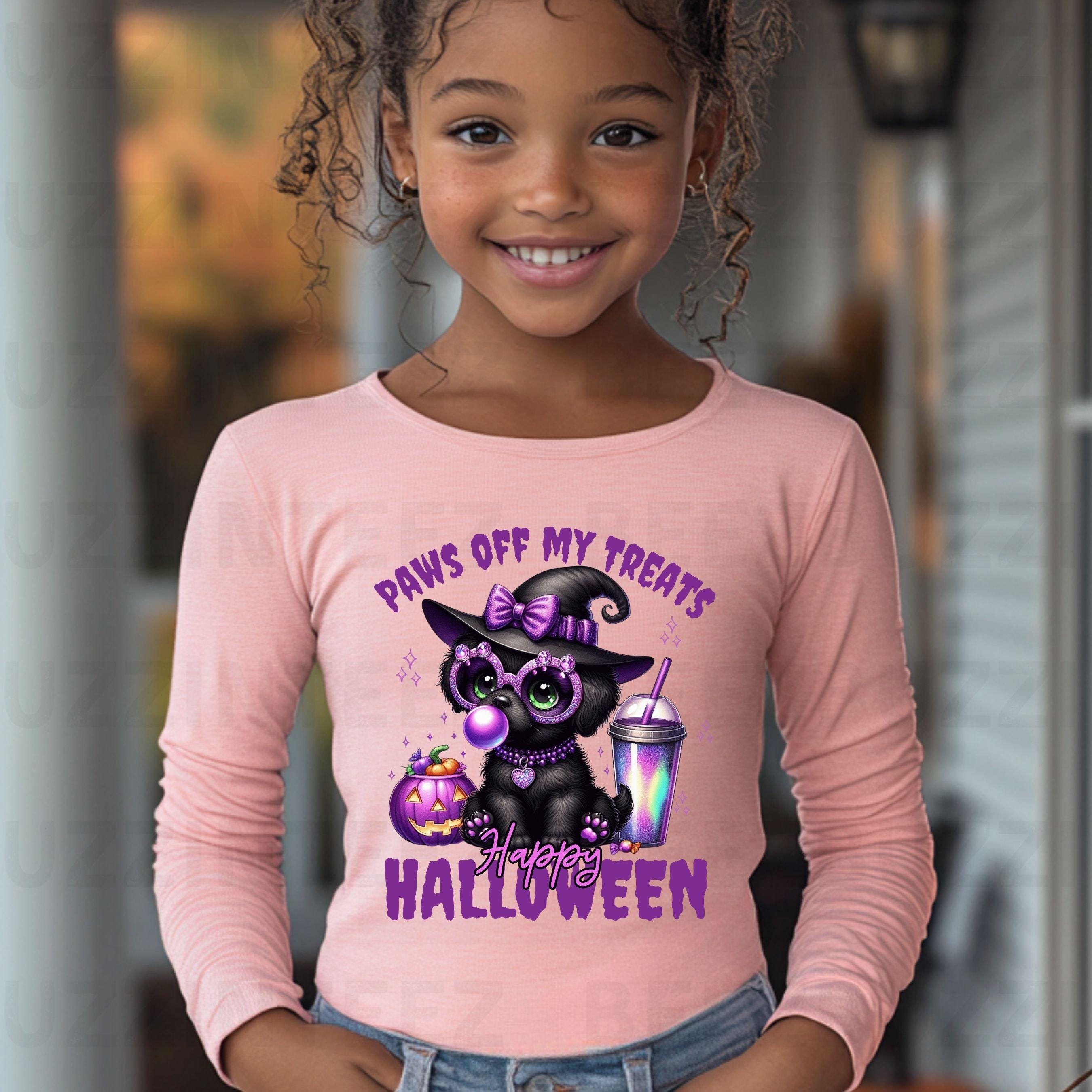 Paws Off My Treats Halloween Cat PNG