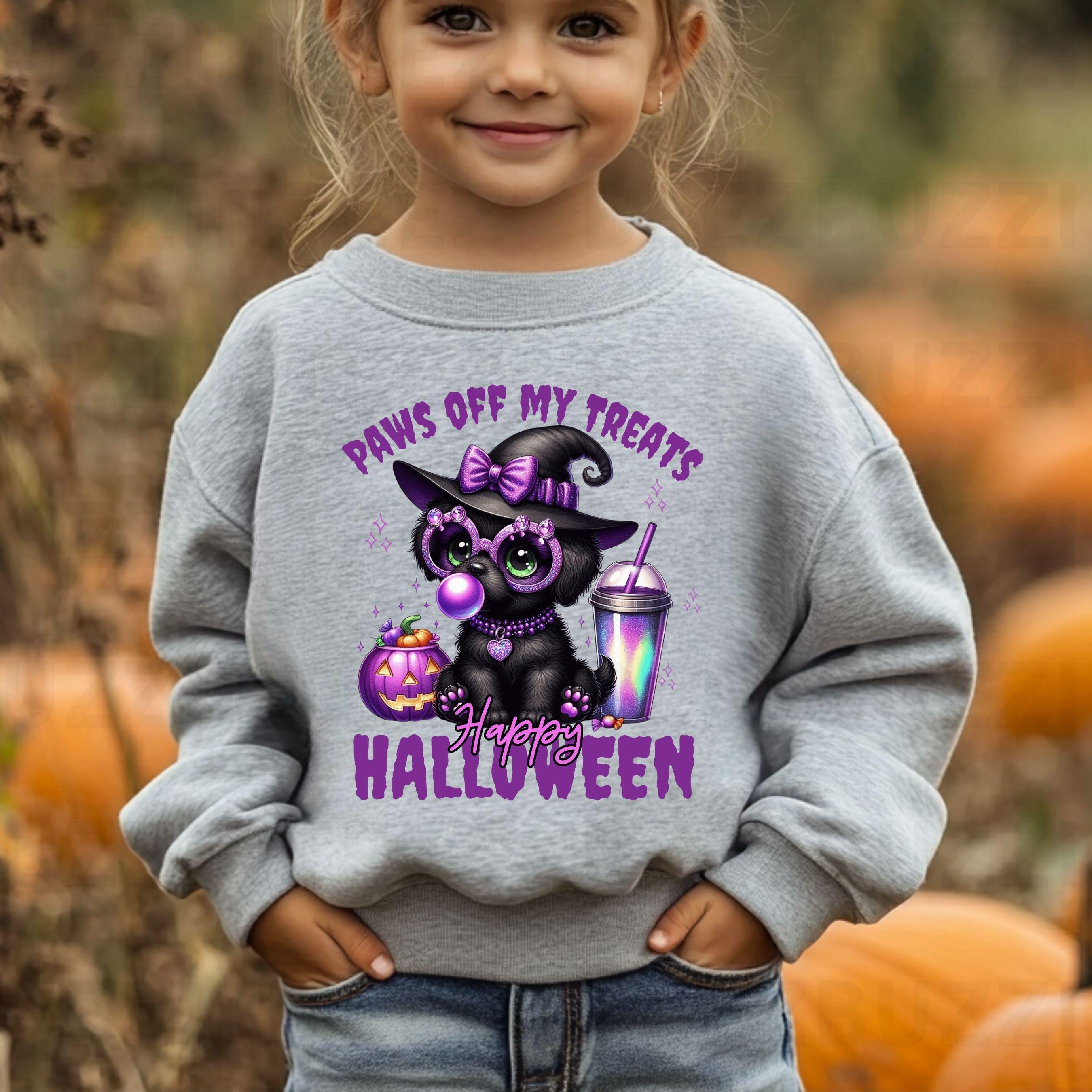 Paws Off My Treats Halloween Cat PNG