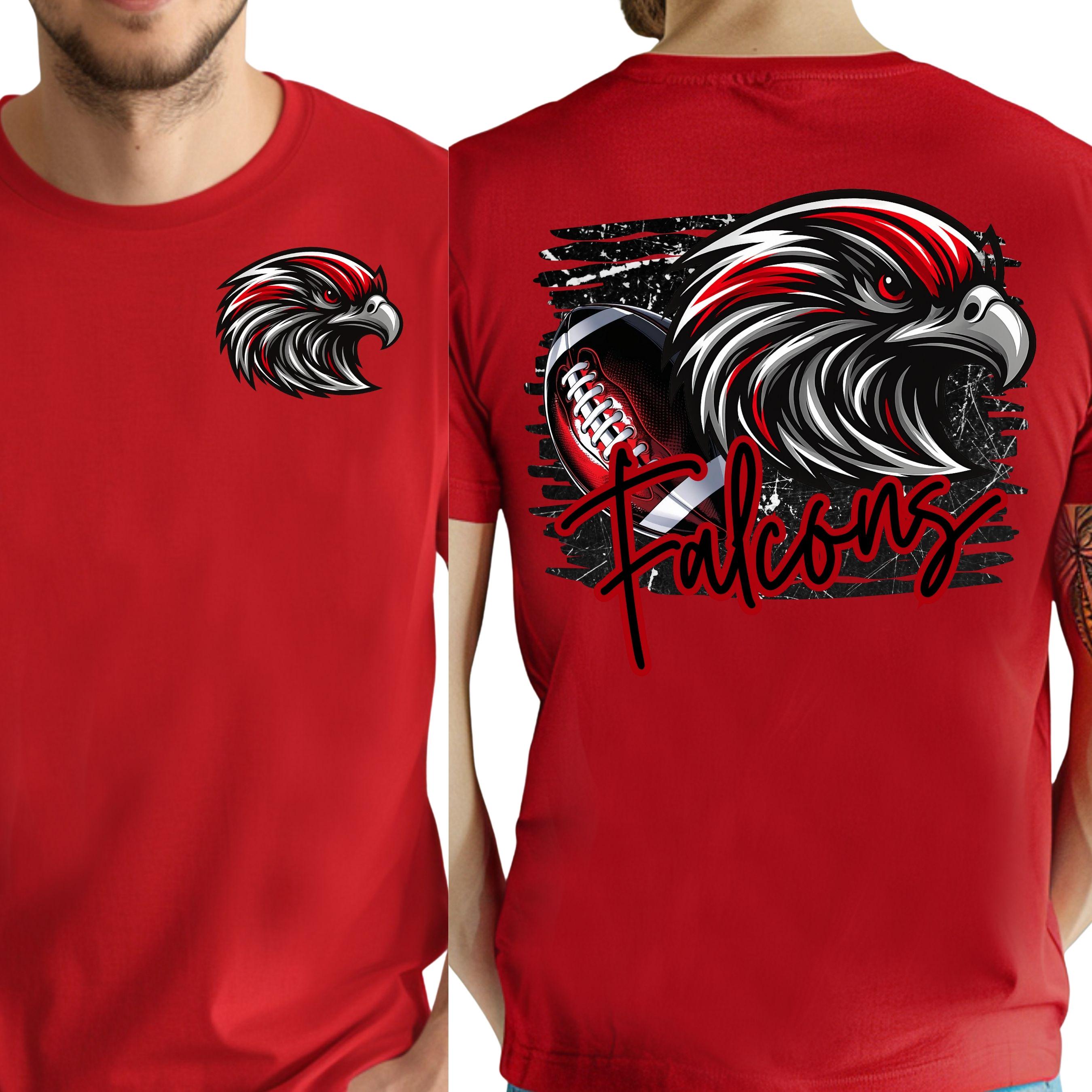 Falcons Red Black Match Set 2pc Game Day PNG