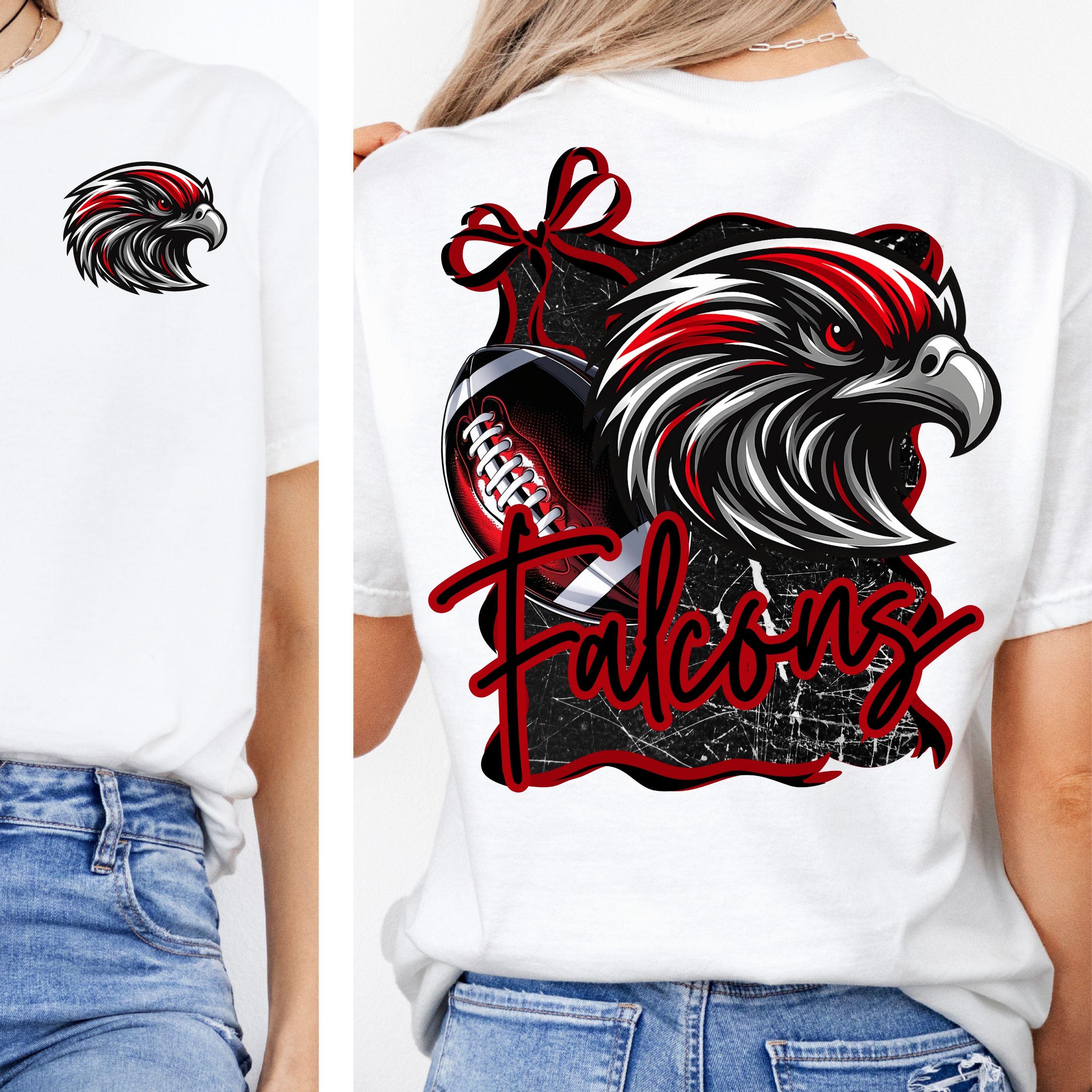 Falcons Red Black Match Set 2pc Game Day PNG