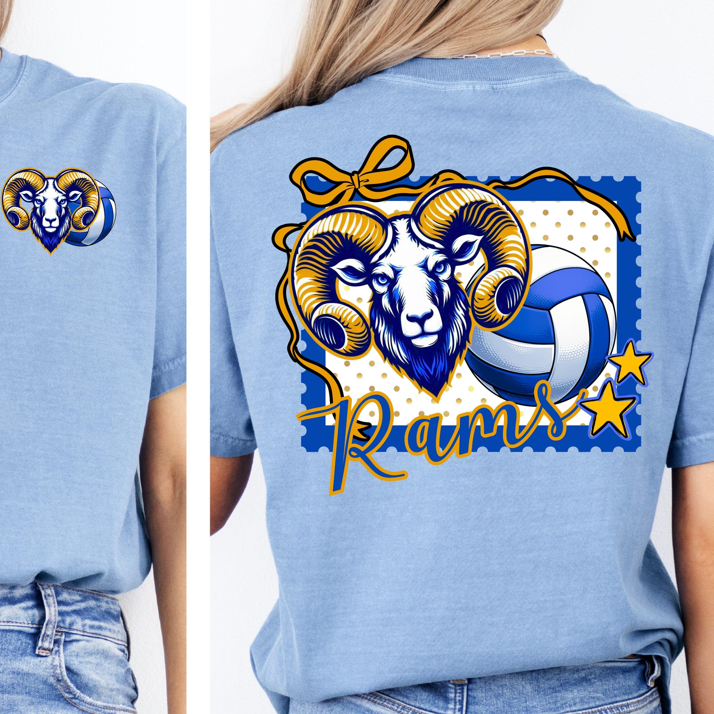 Rams Volleyball Blue & Gold Matching Stamp Design PNB