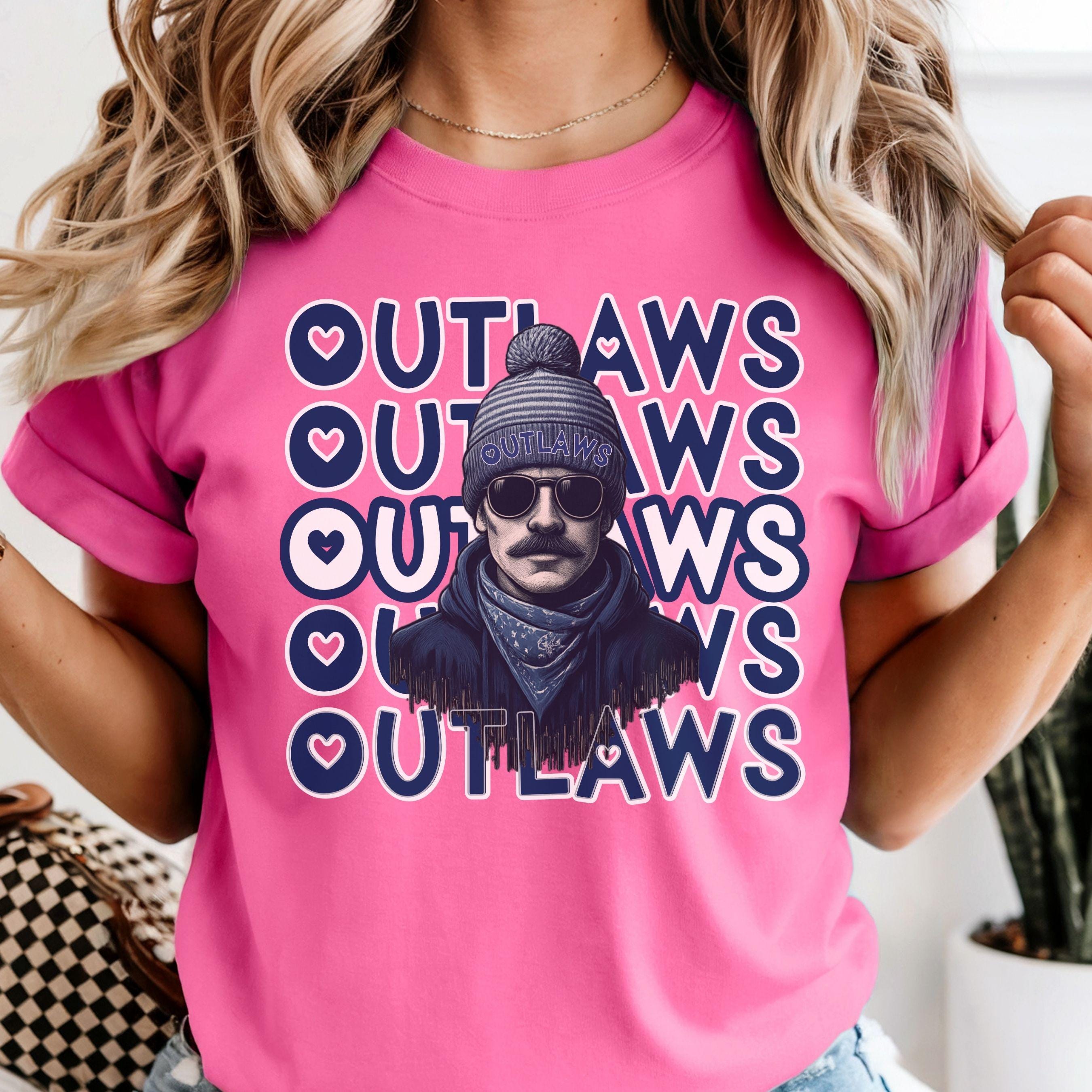 Cool Gray & Blue Outlaws Repeat Theme Game Day PNG