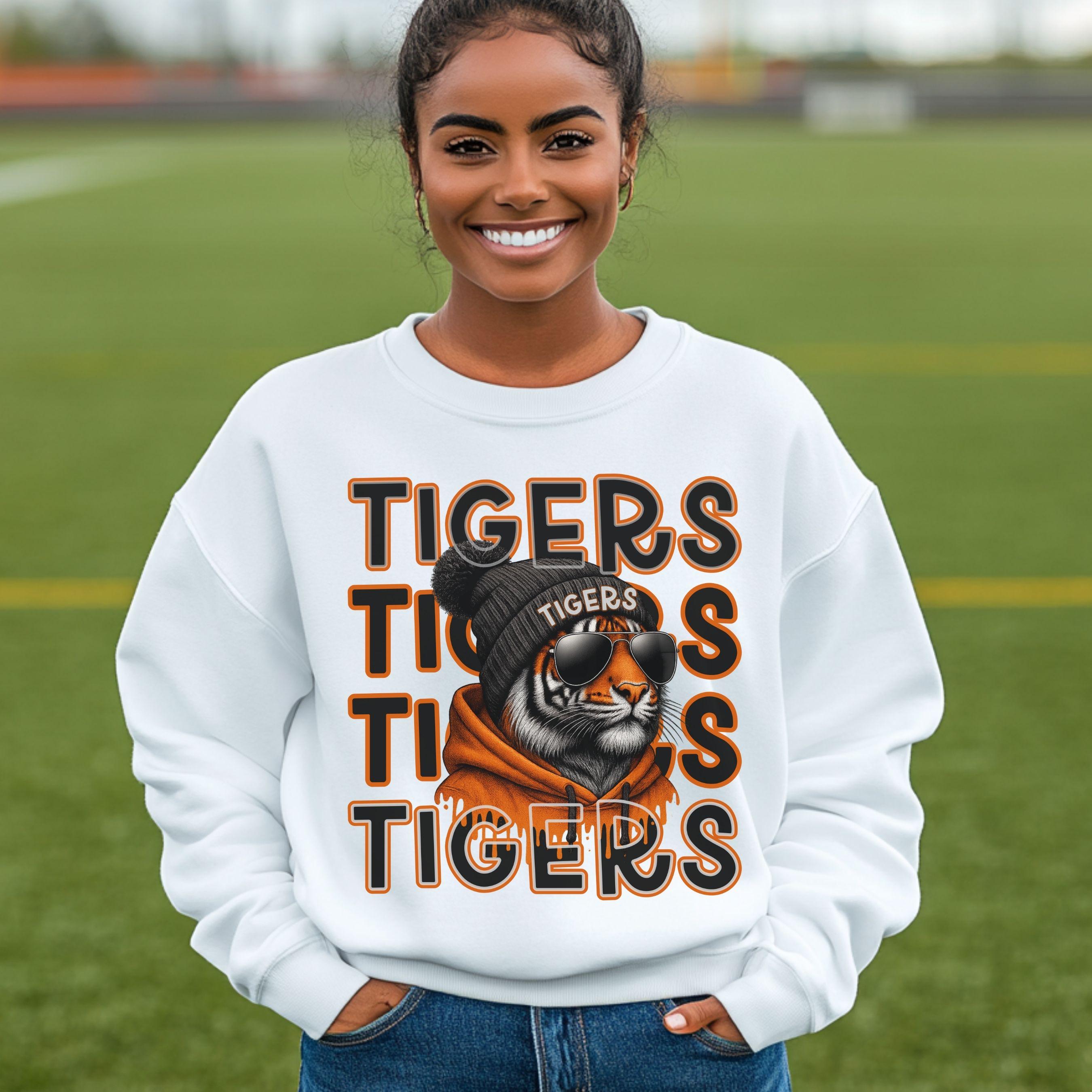 Tigers Repeat Cool Football PNG Black Orange
