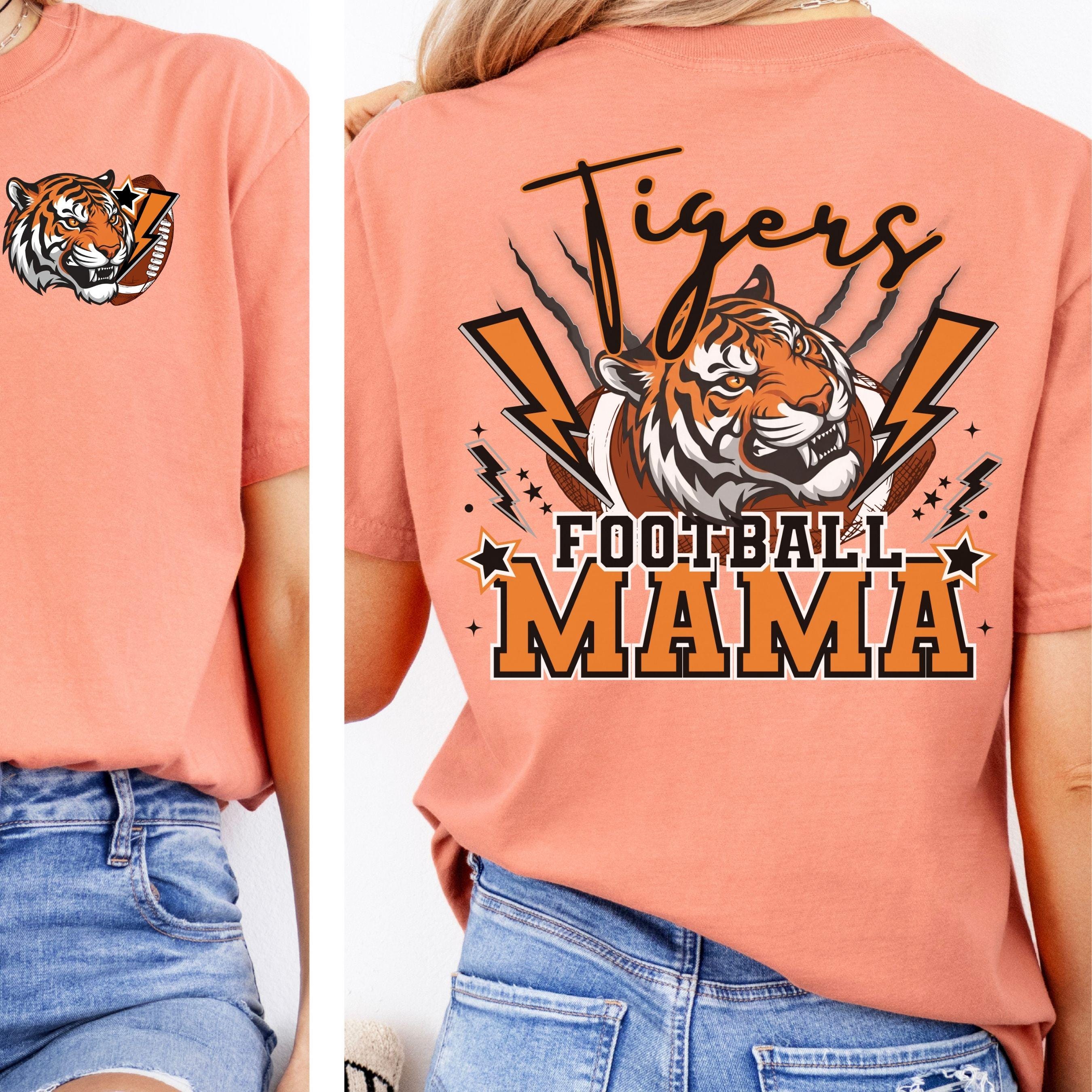 Tigers Lightning Football Mama PNG