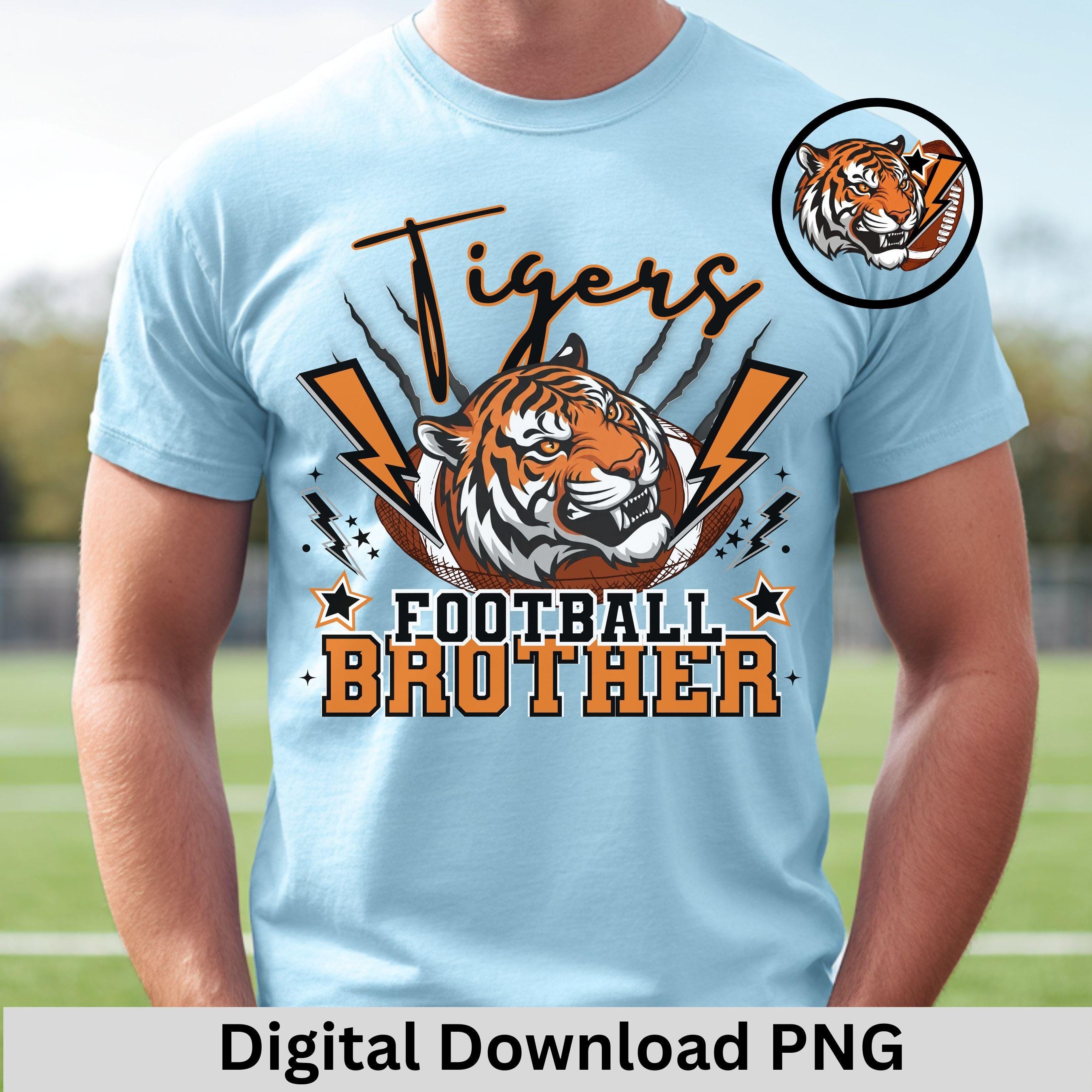 Tigers Lightning Football Brother PNG