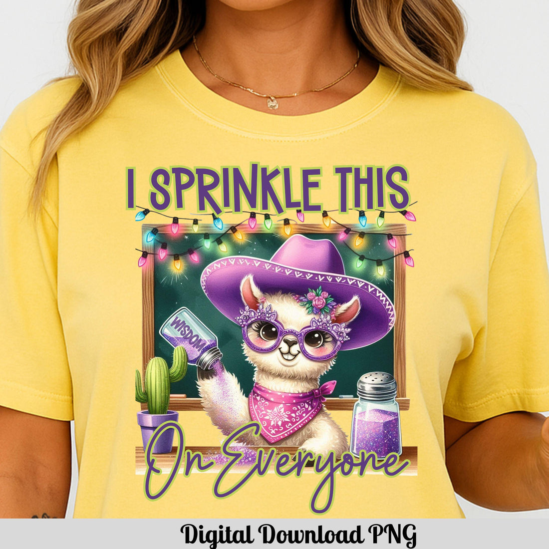 I Sprinkle This On Everyone Llama PNG
