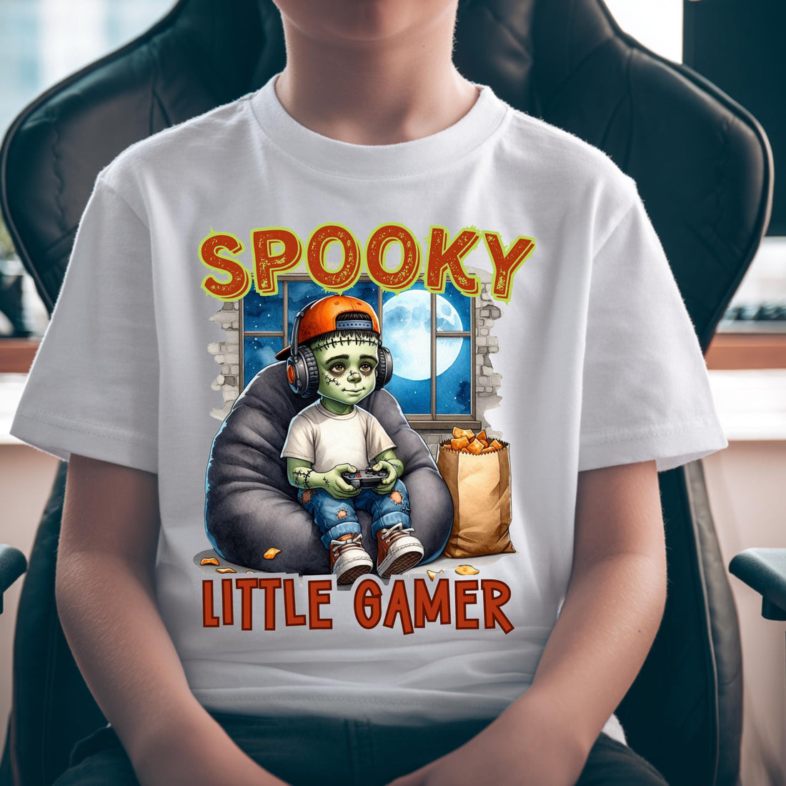 Halloween Gamer Frankenstein-style Boys PNG Bundle