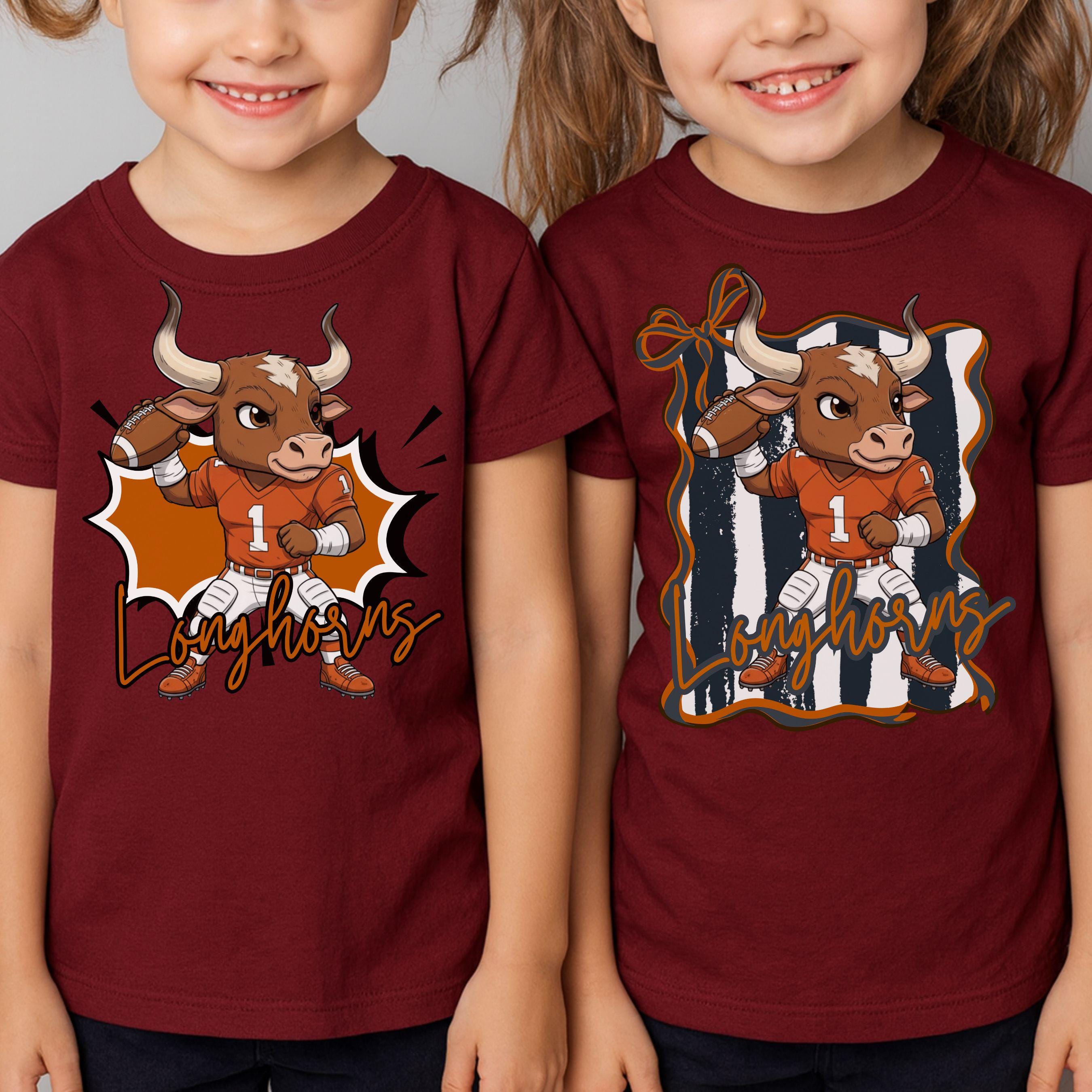 Longhorn Kid Match Football Bundle PNG