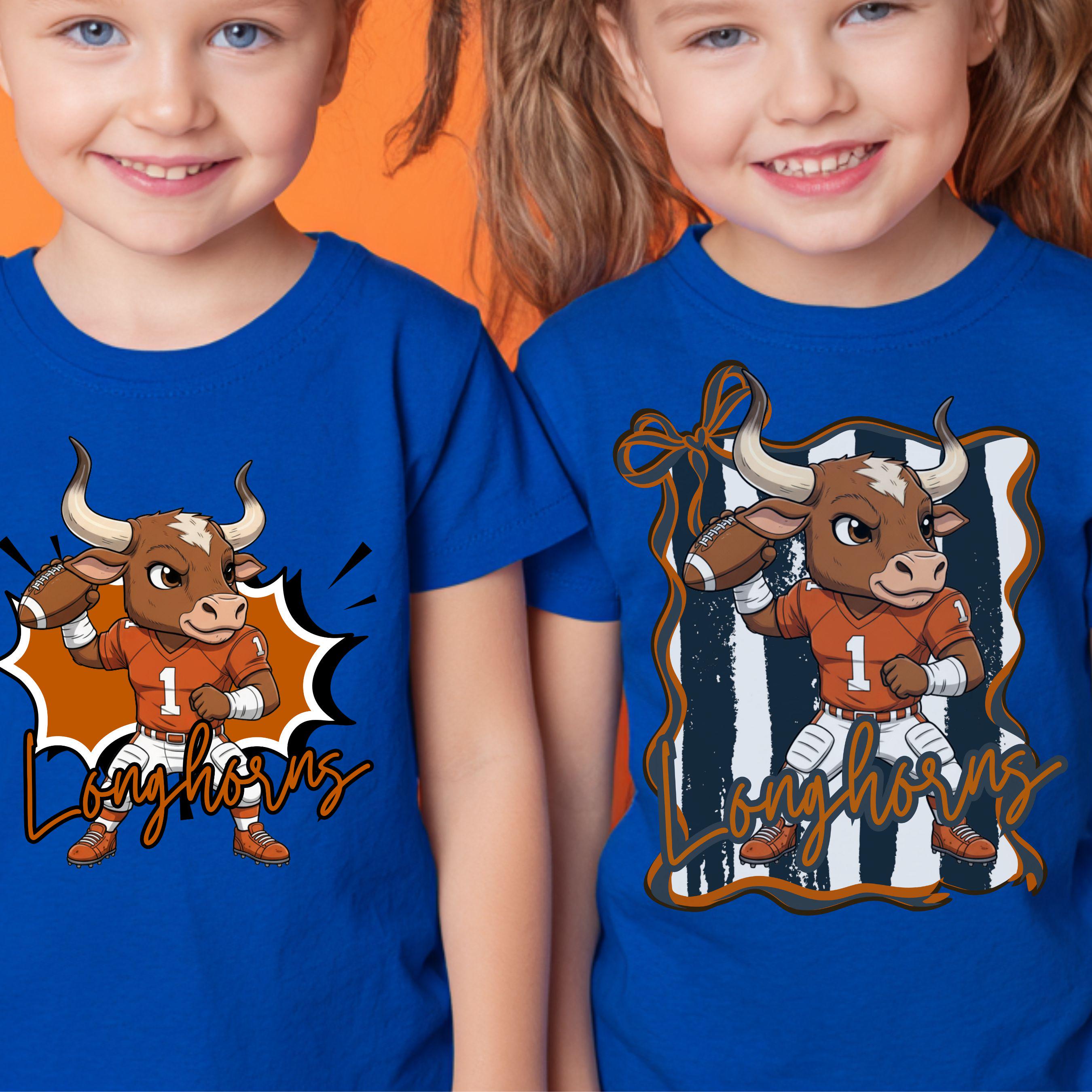 Longhorn Kid Match Football Bundle PNG