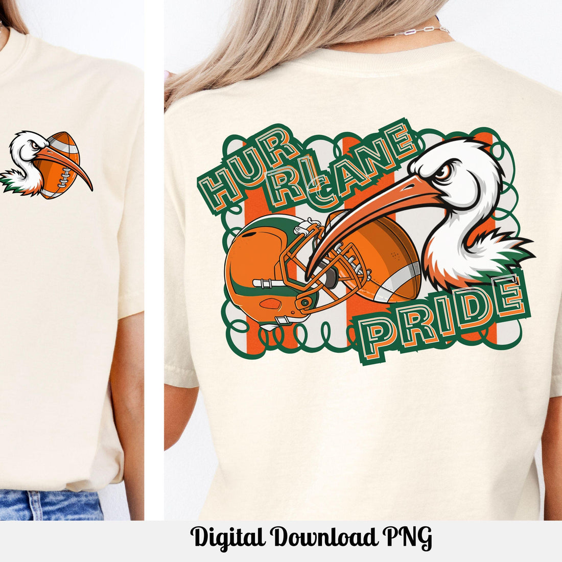 Hurricane Pride Stripe Design Football PNG