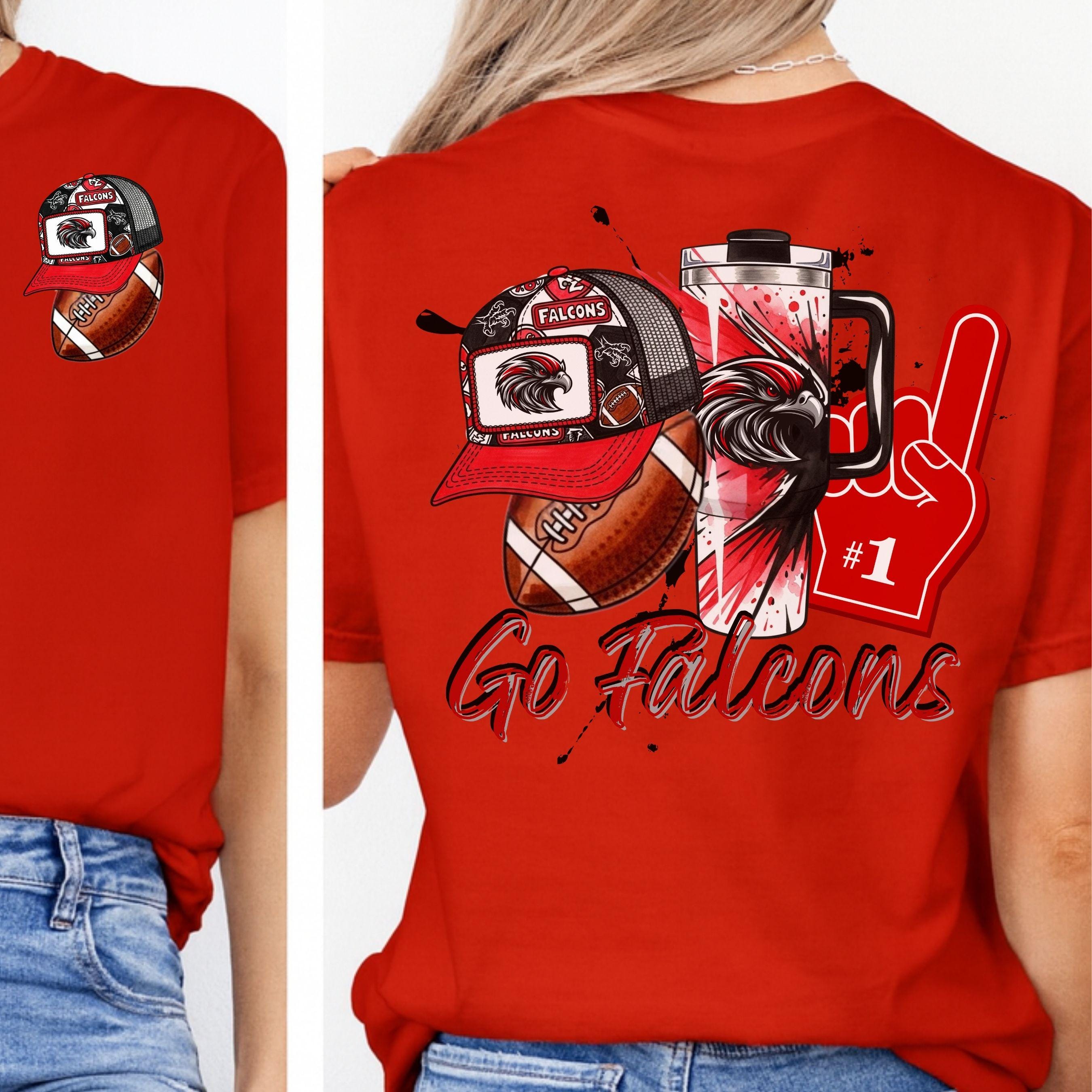Falcons Game Day Essentials Hat Tumbler Design PNG