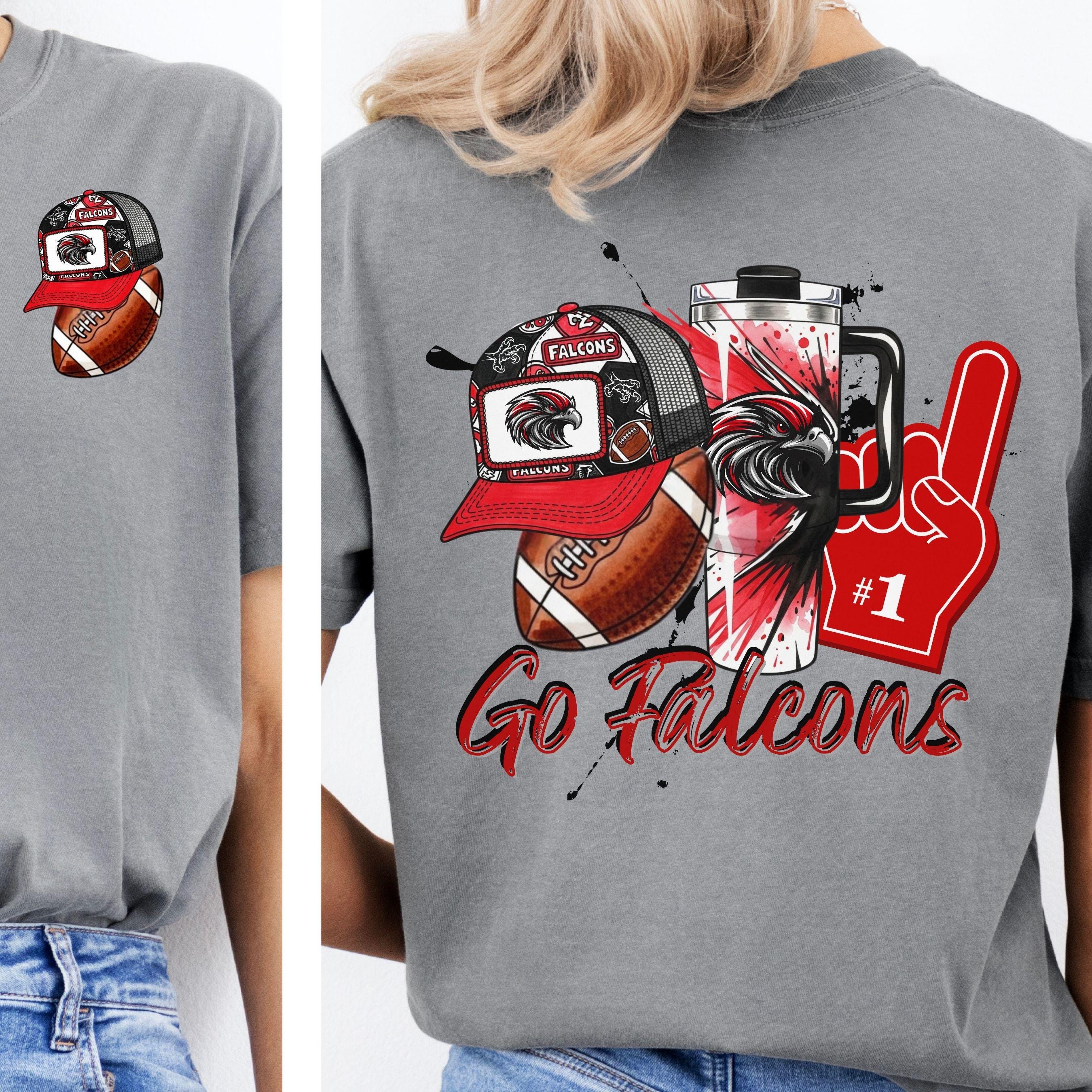 Falcons Game Day Essentials Hat Tumbler Design PNG