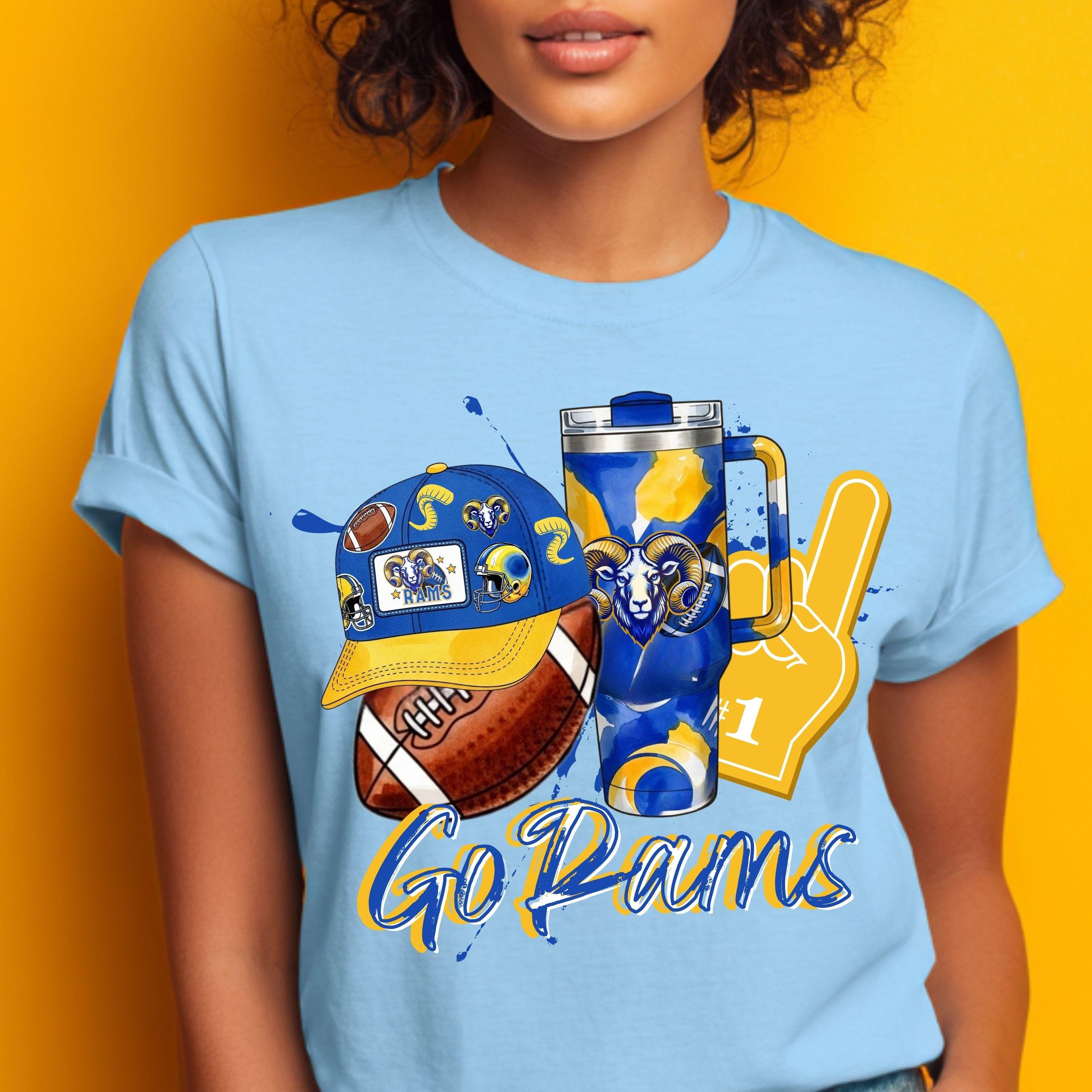 Go Rams Stylish Hat Tumbler Essential Design PNG