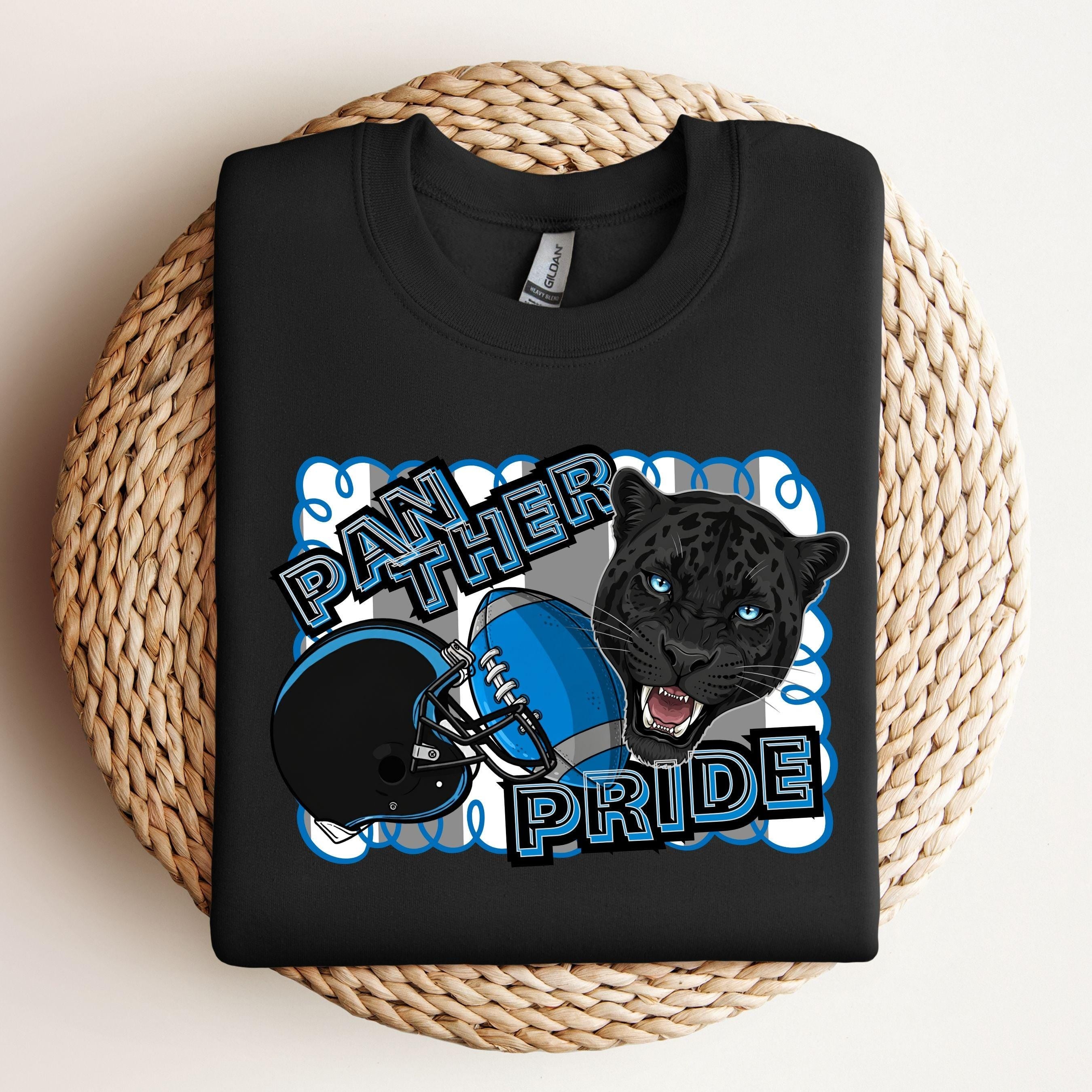 Panthers Pride Stripe Design Football PNG
