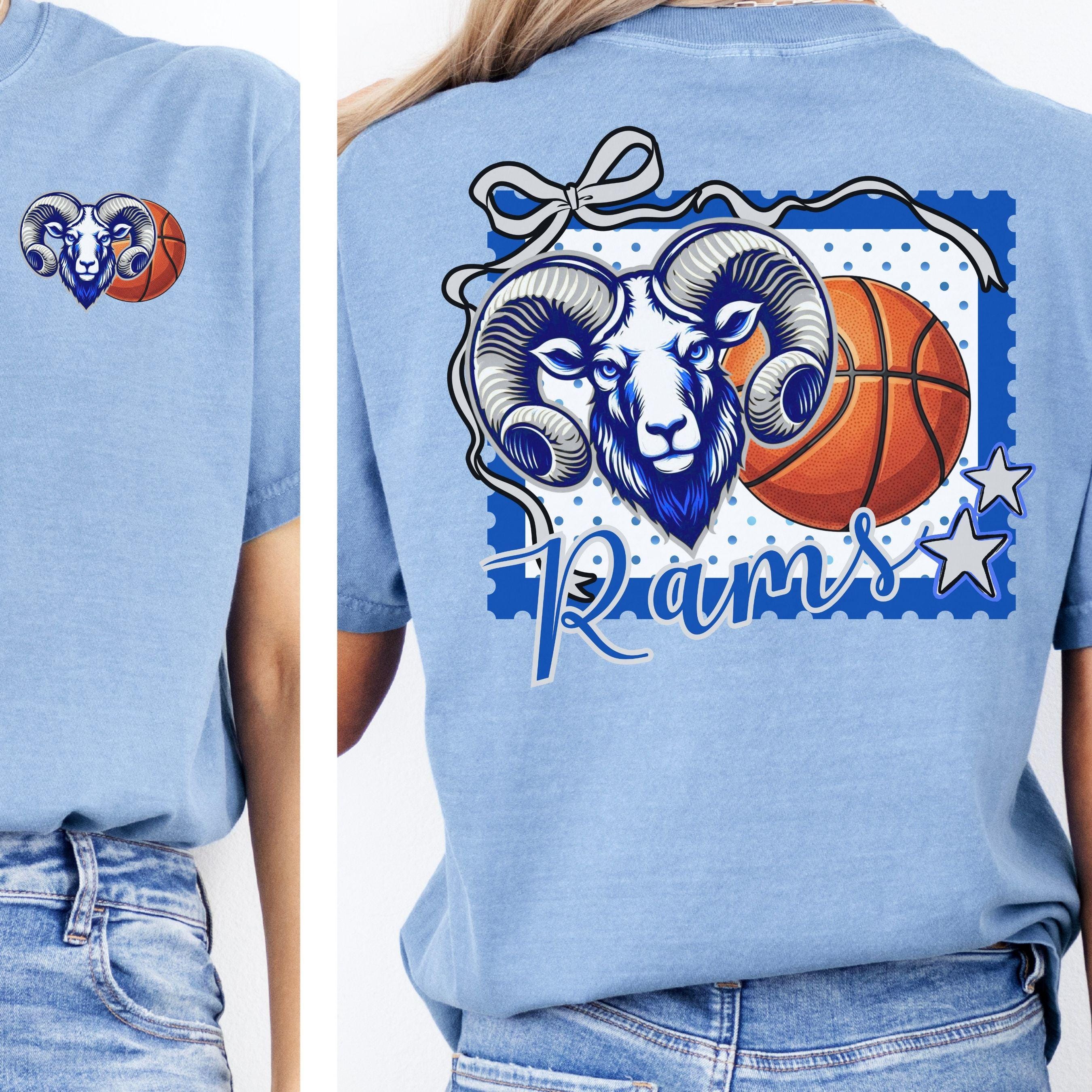 Rams Basketball Stamp Matching Shirt PNG