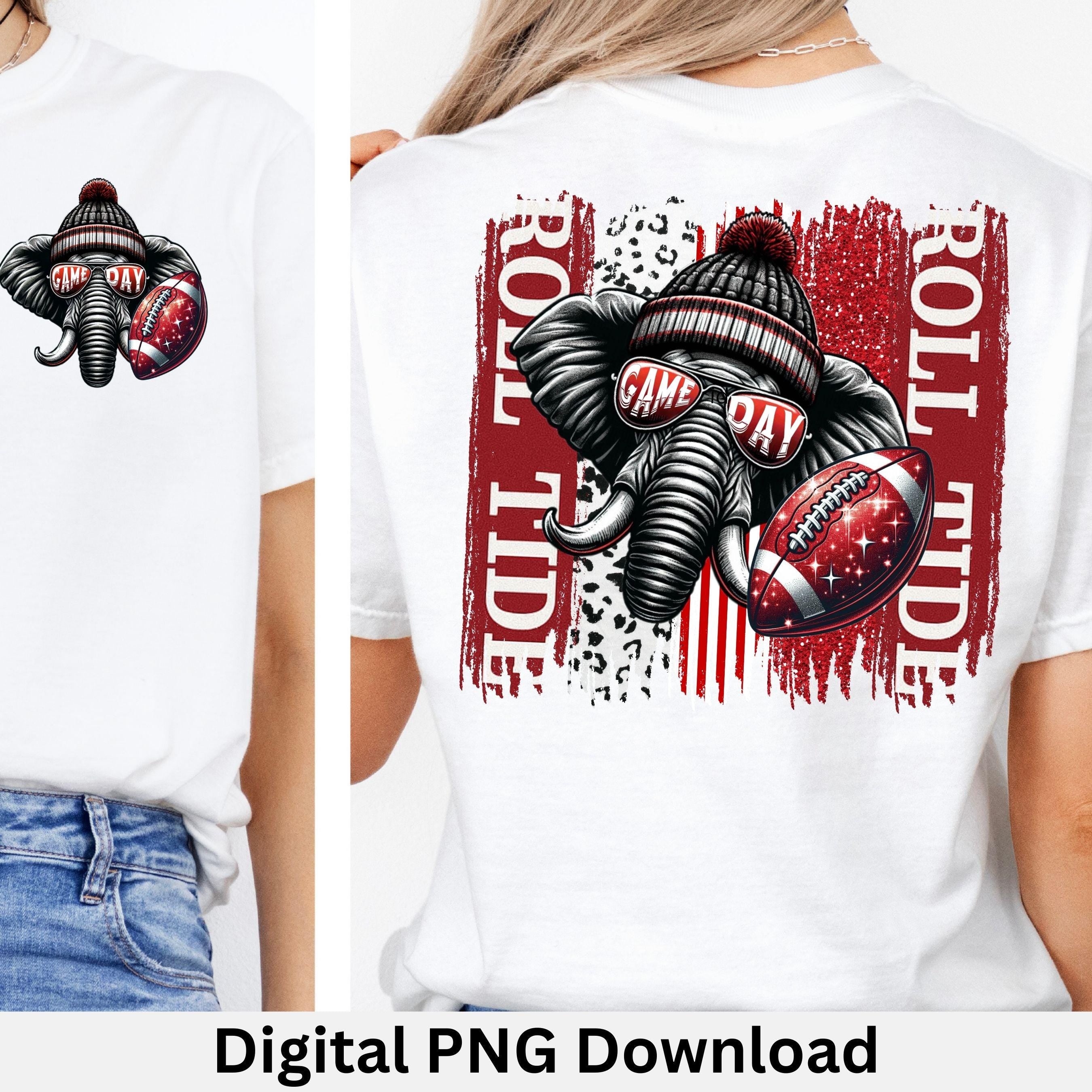 Roll Tide Paint Splash Football PNG